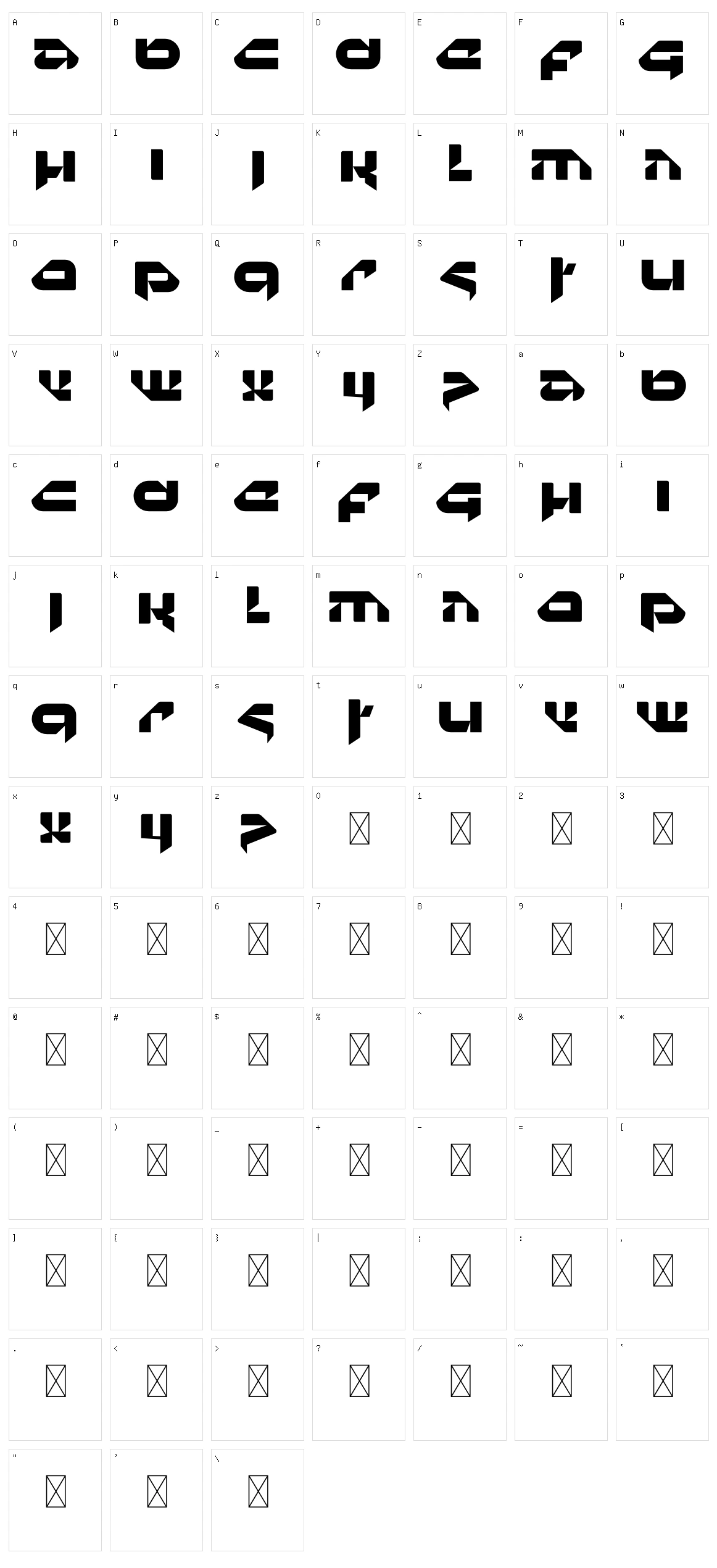 Techla Character Set
