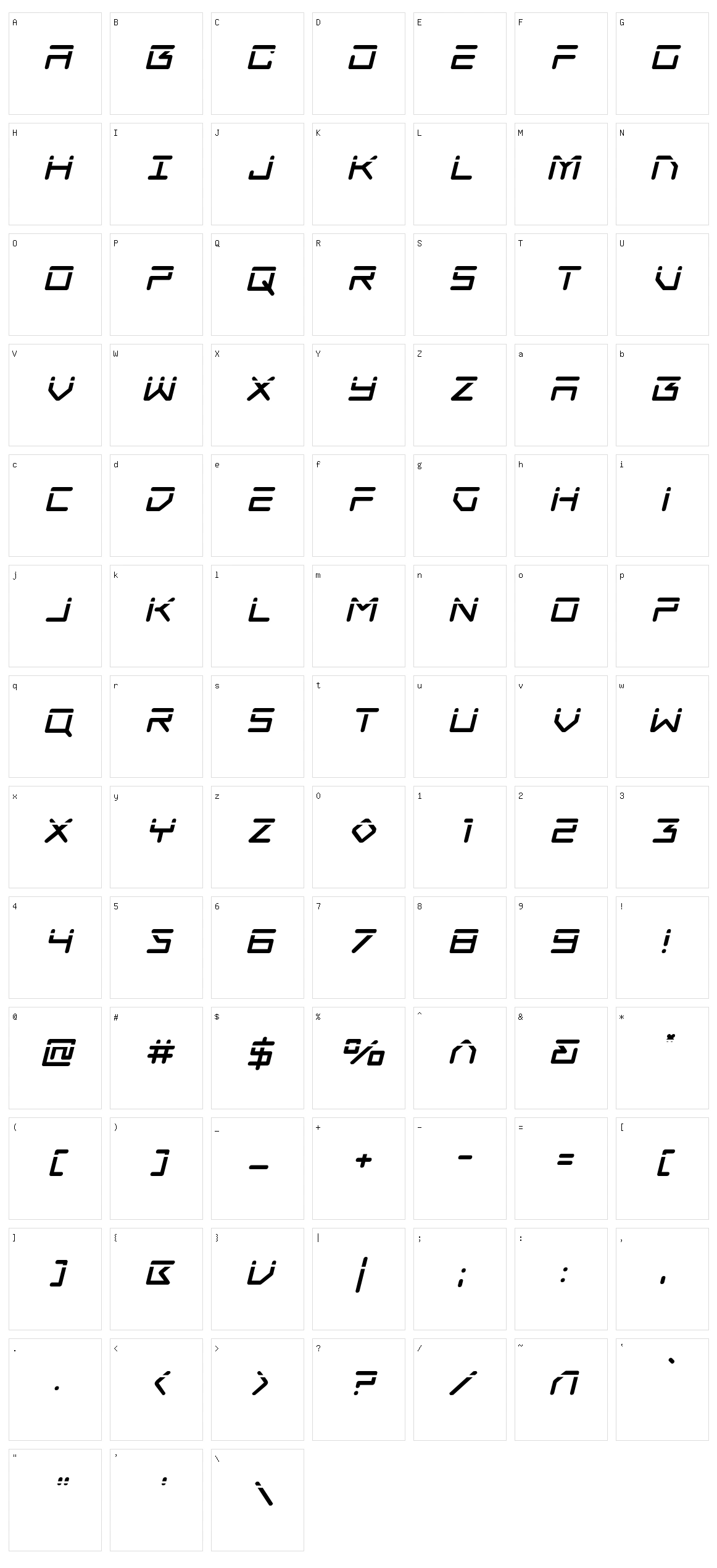 Tempest Apache Character Set