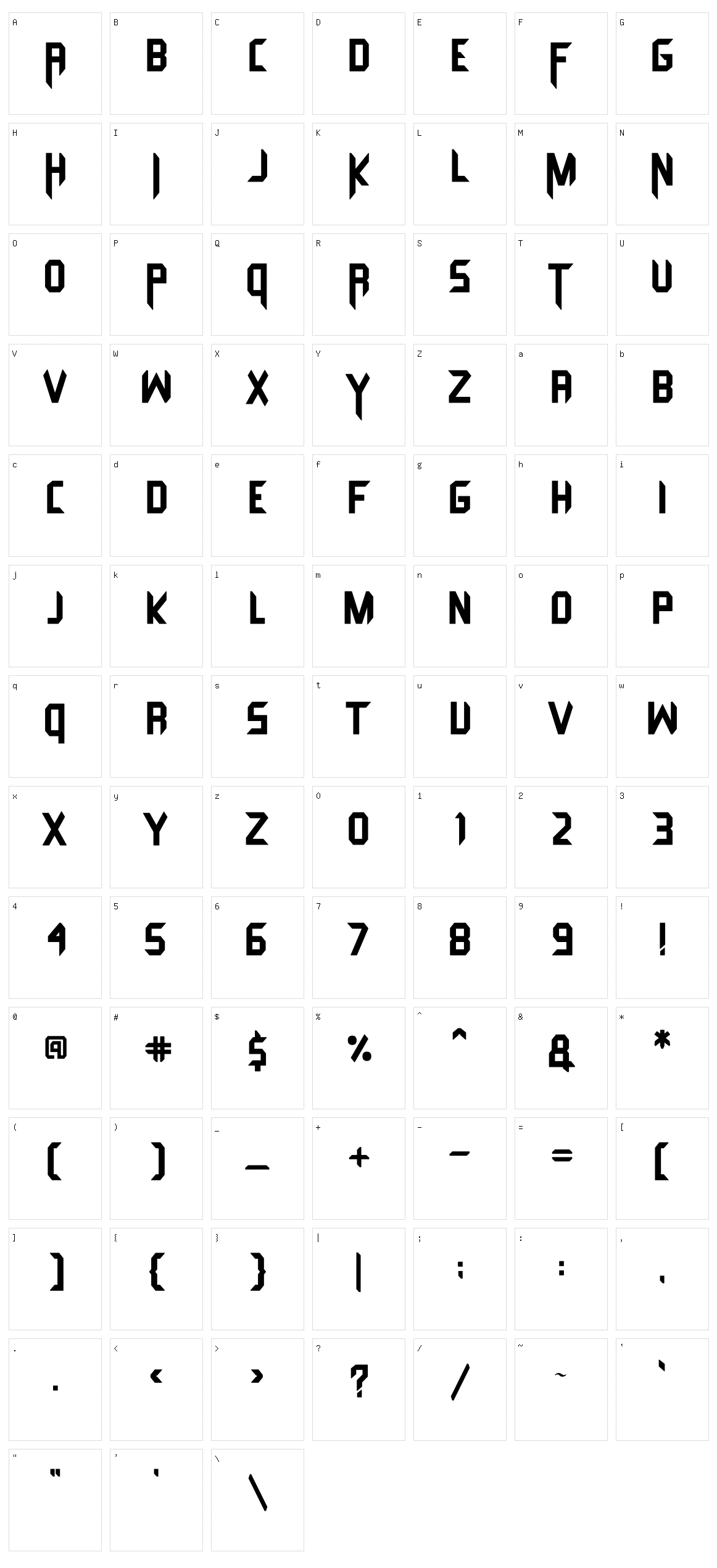 The Beast Character Set