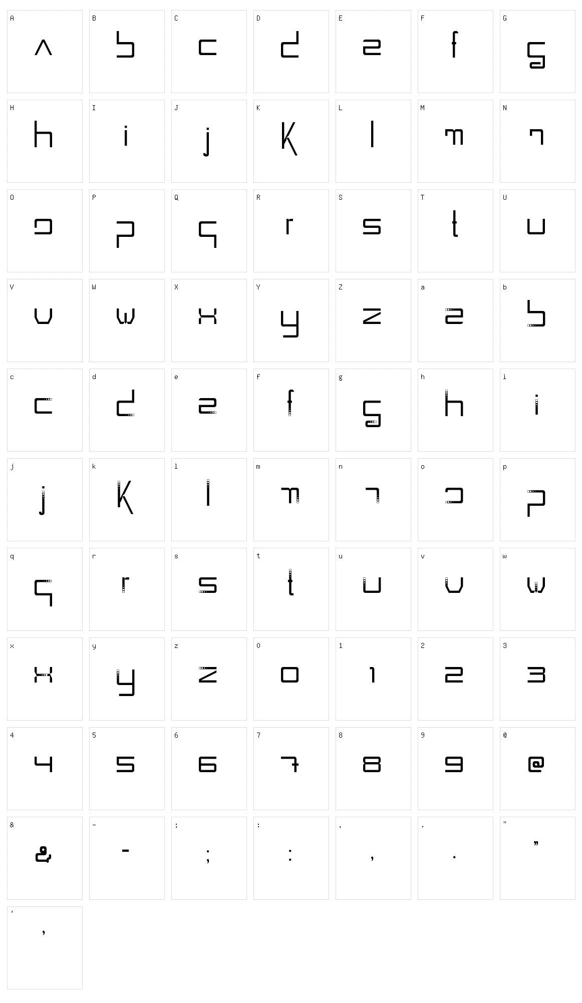 The Belt Character Set