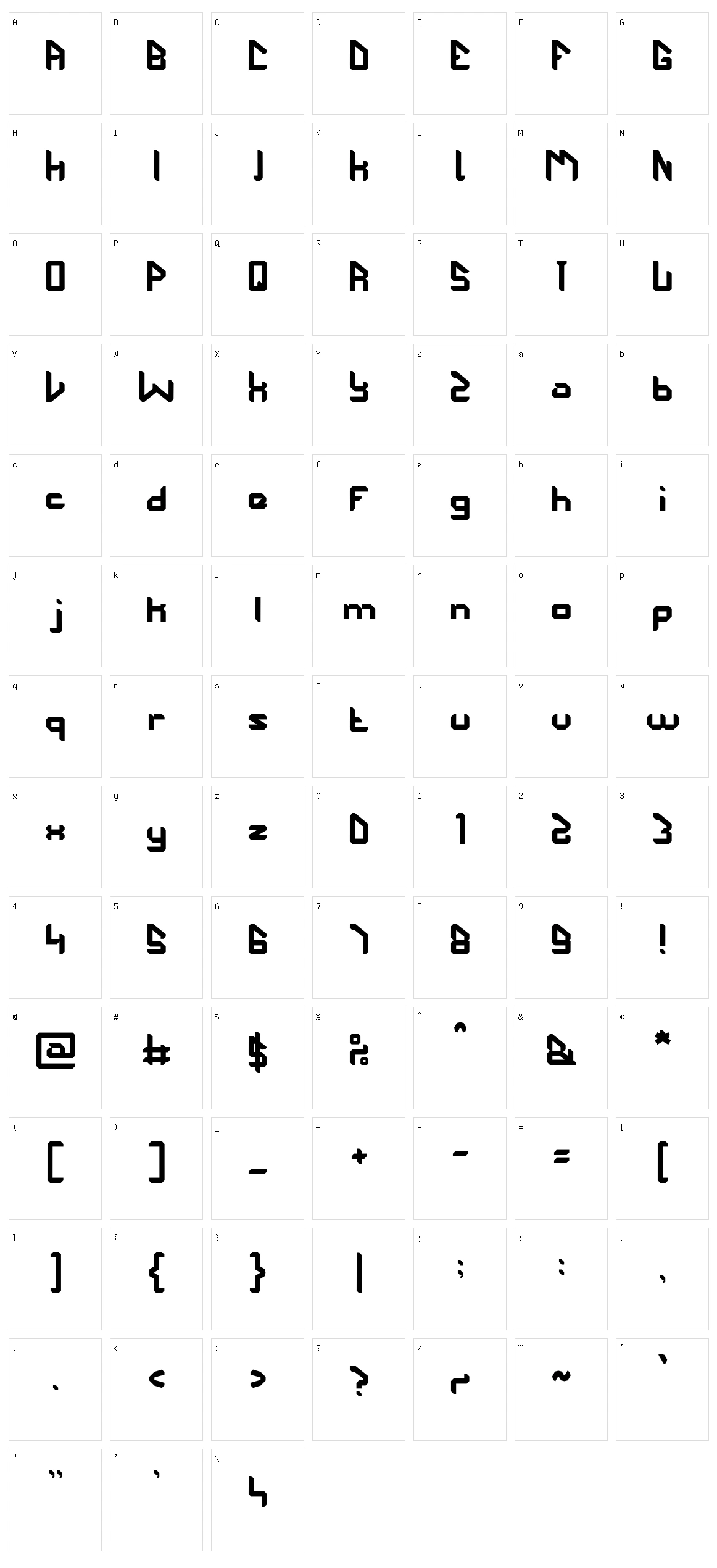 The Futurist Character Set