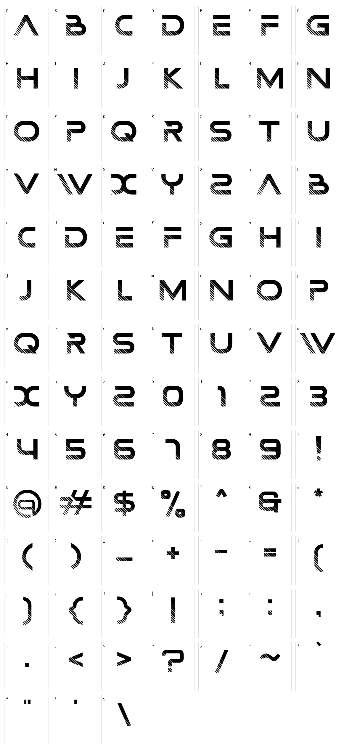 The Solstice Character Set