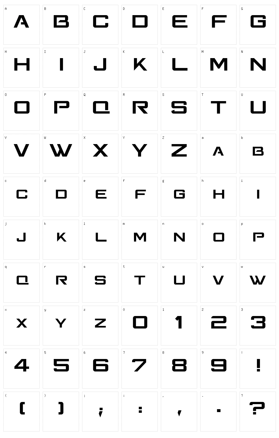 Toreks Character Set