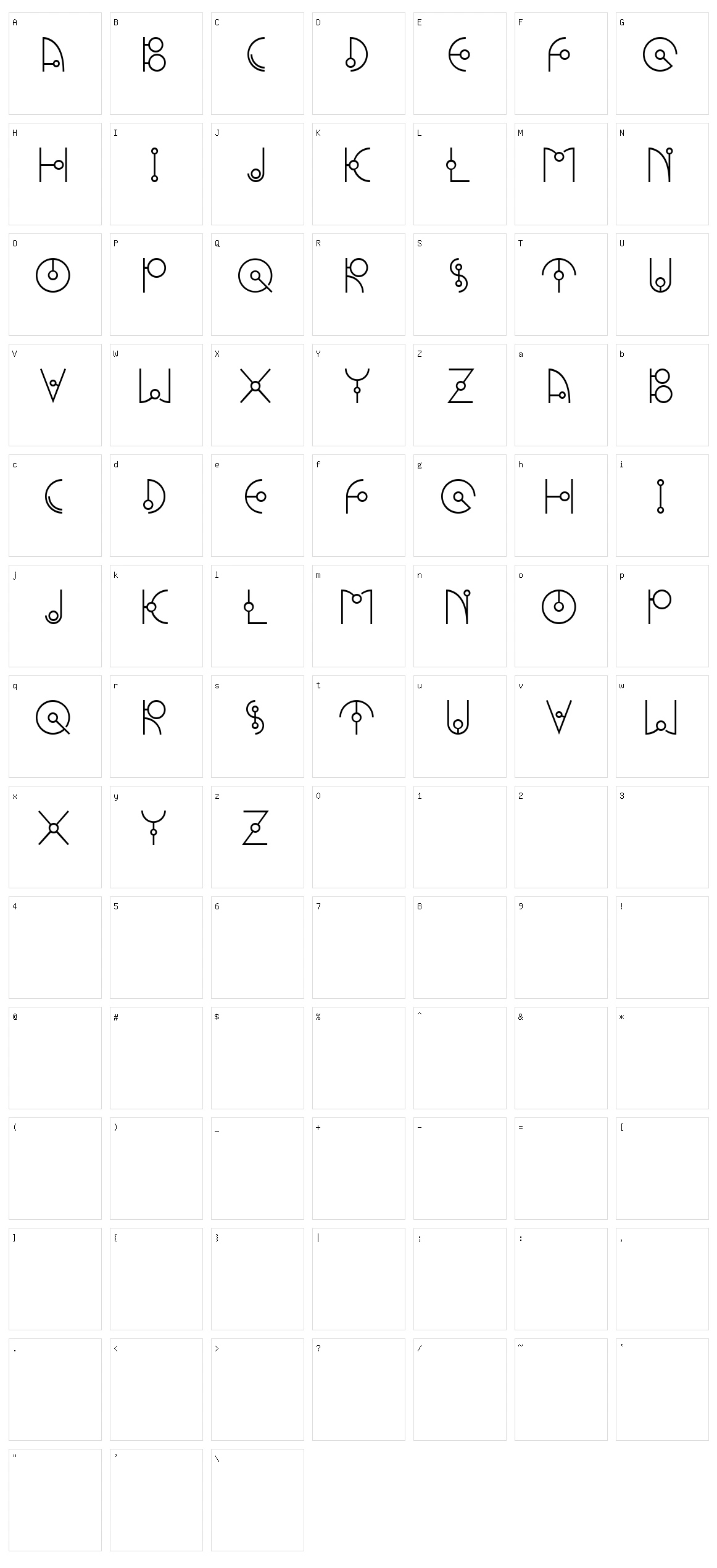 Ufo Nest Character Set