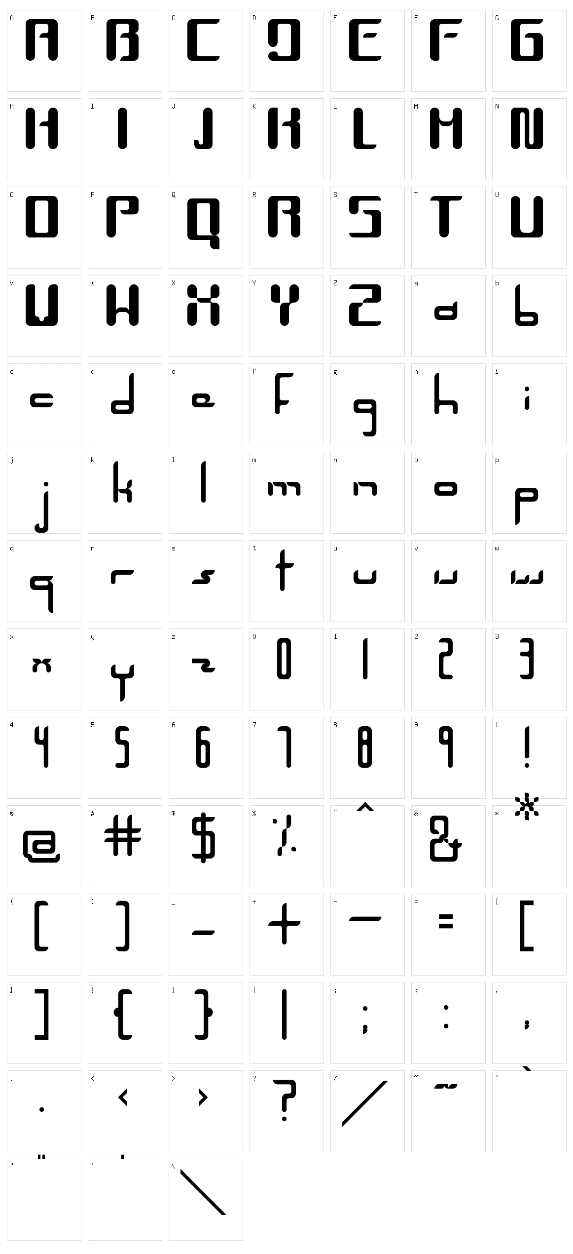 Unica Character Set