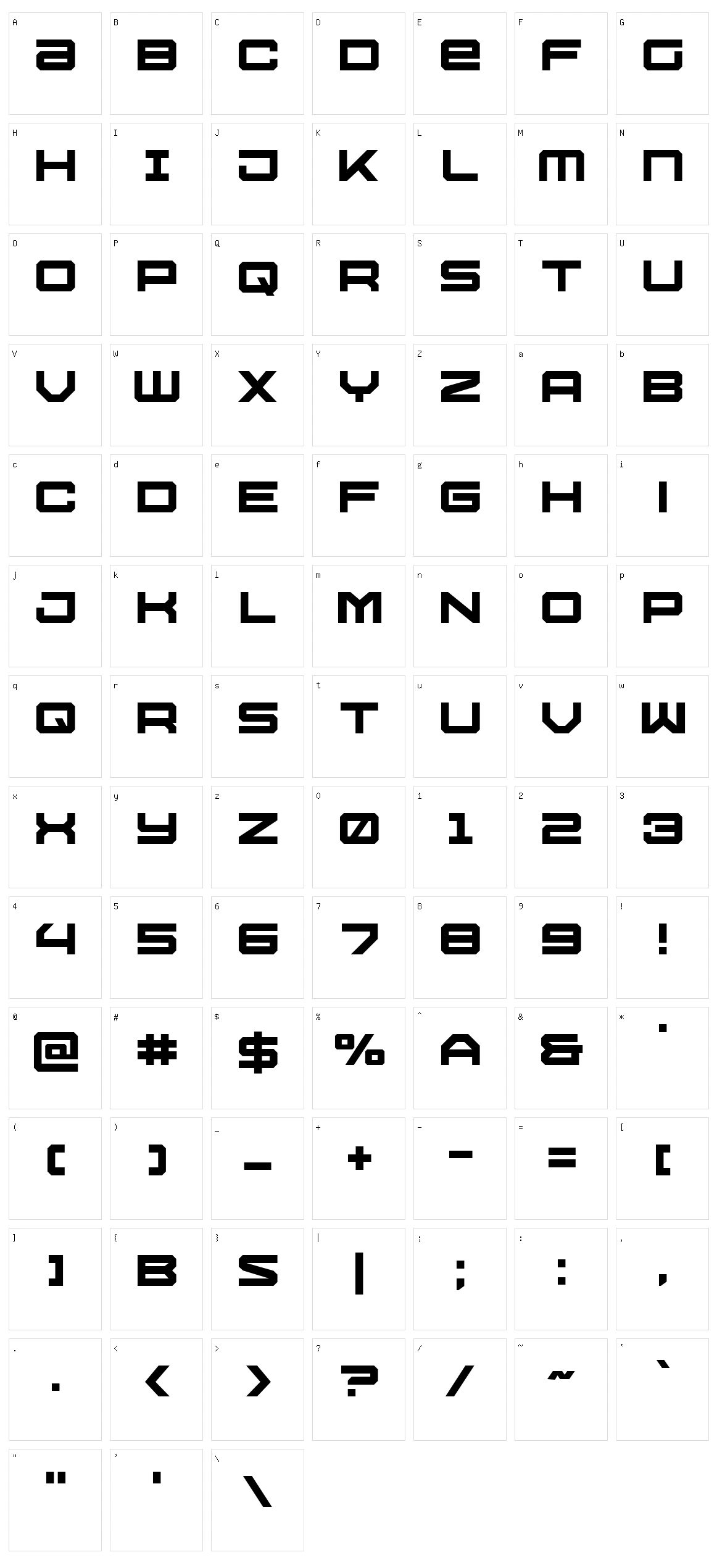 USS Dallas Character Set