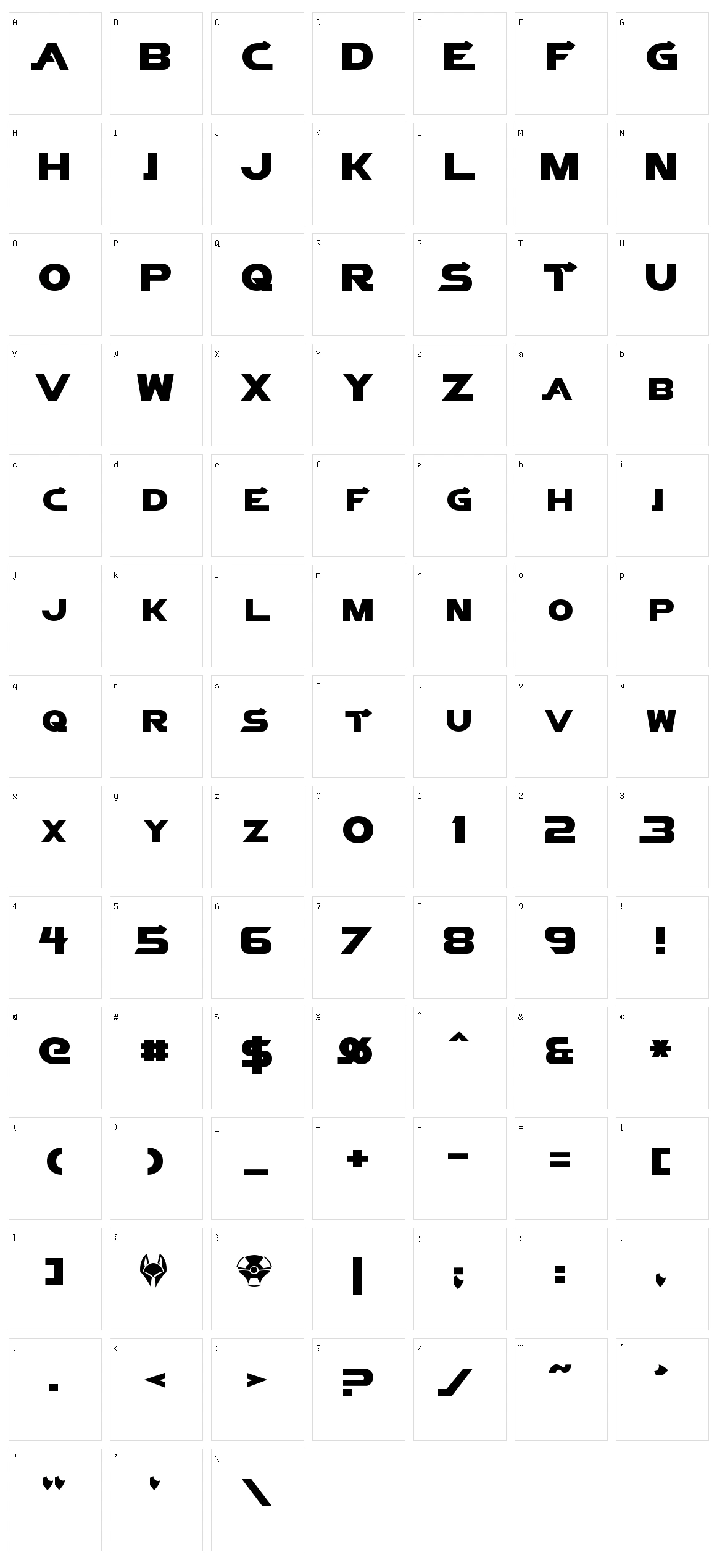 Vector Sigma Character Set