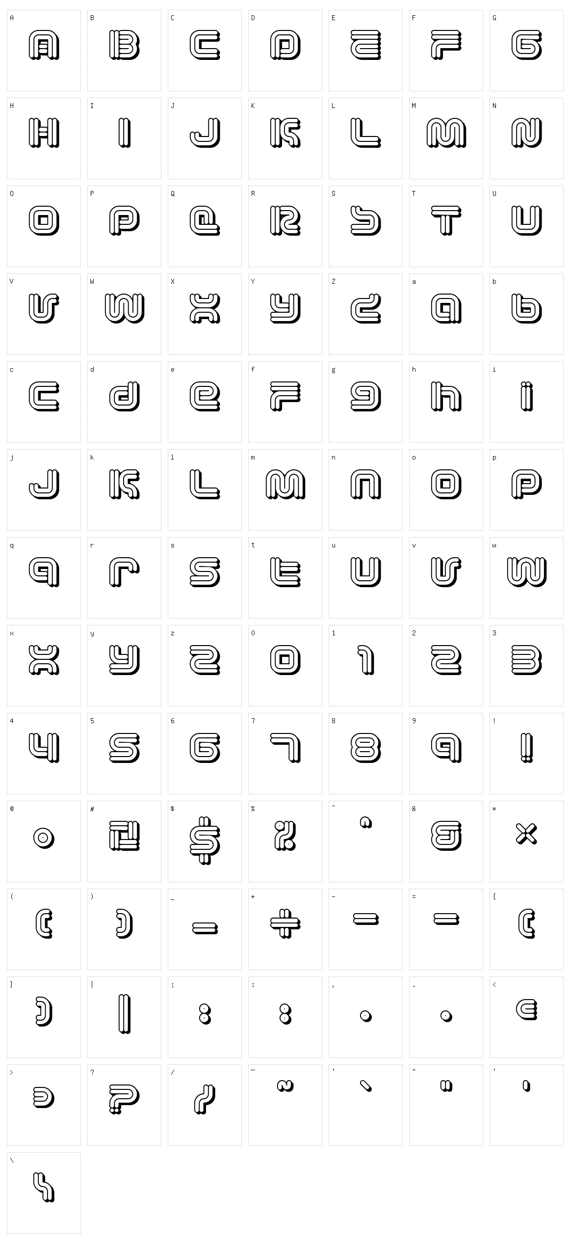 Vectroid Character Set