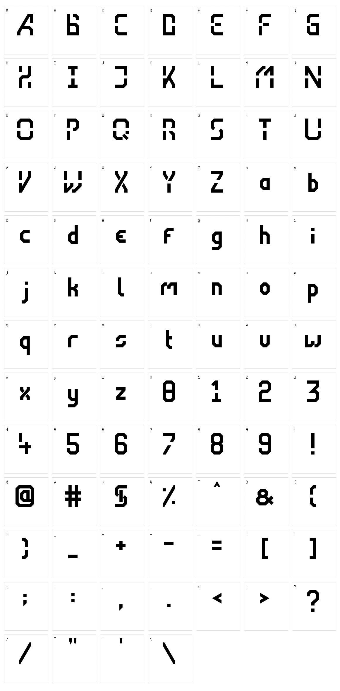 Velarah Character Set