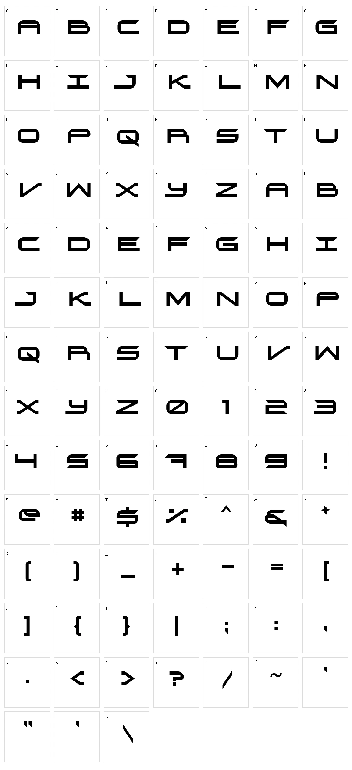 Velekom Character Set