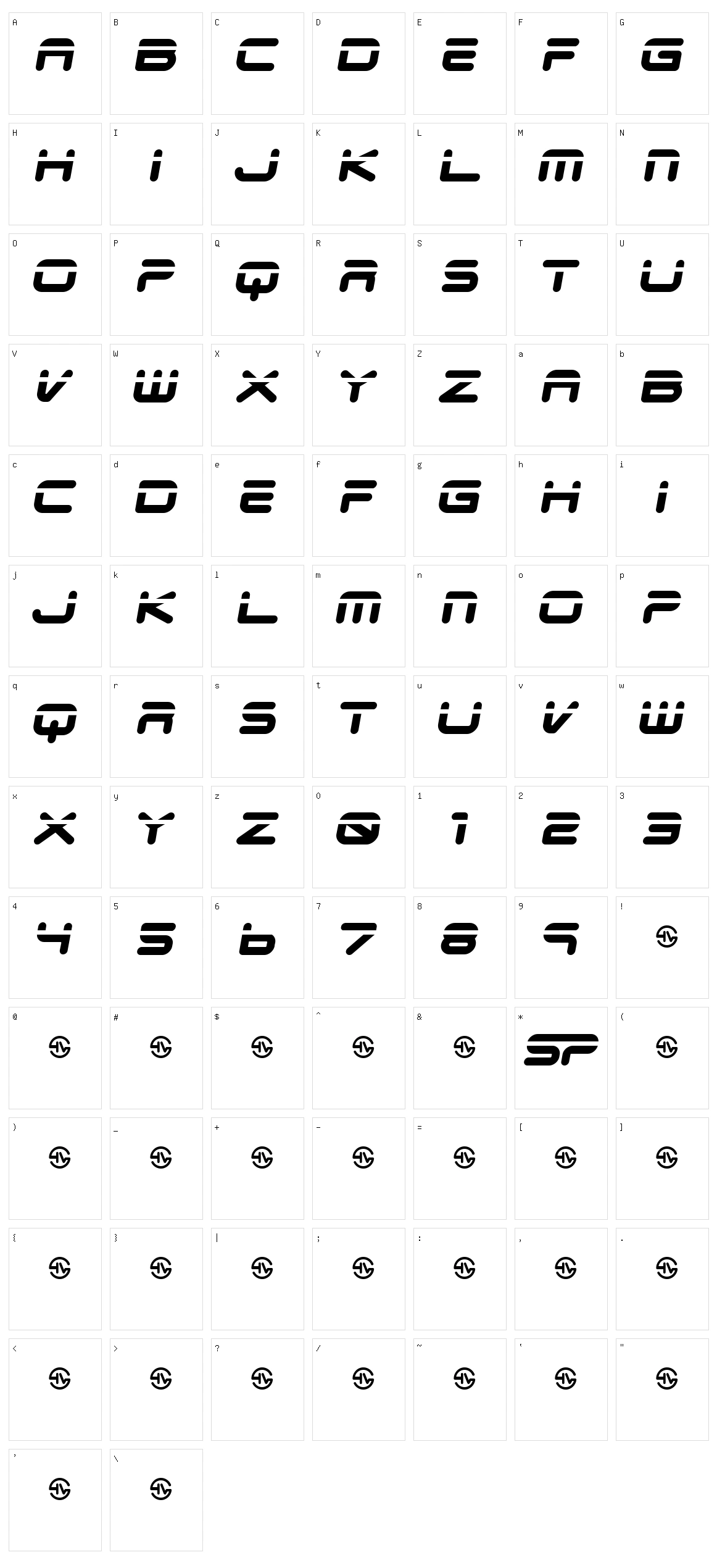 Veloped Logotype Character Set