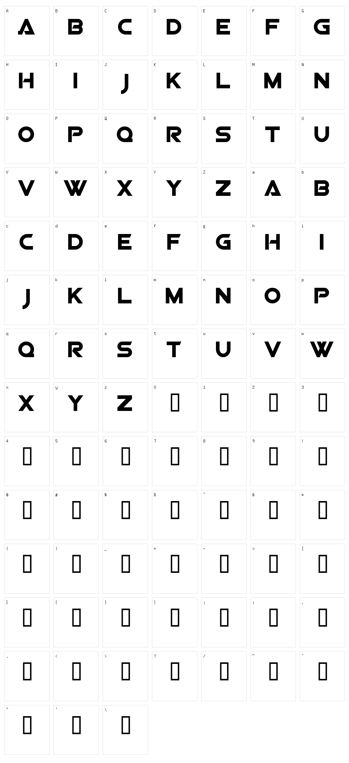 Viper Squadron Character Set