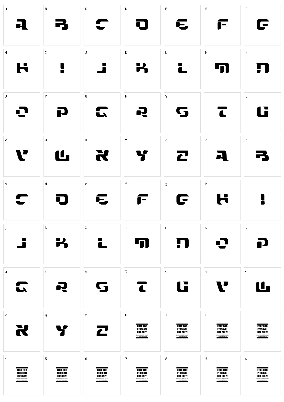 VTKS Future Character Set