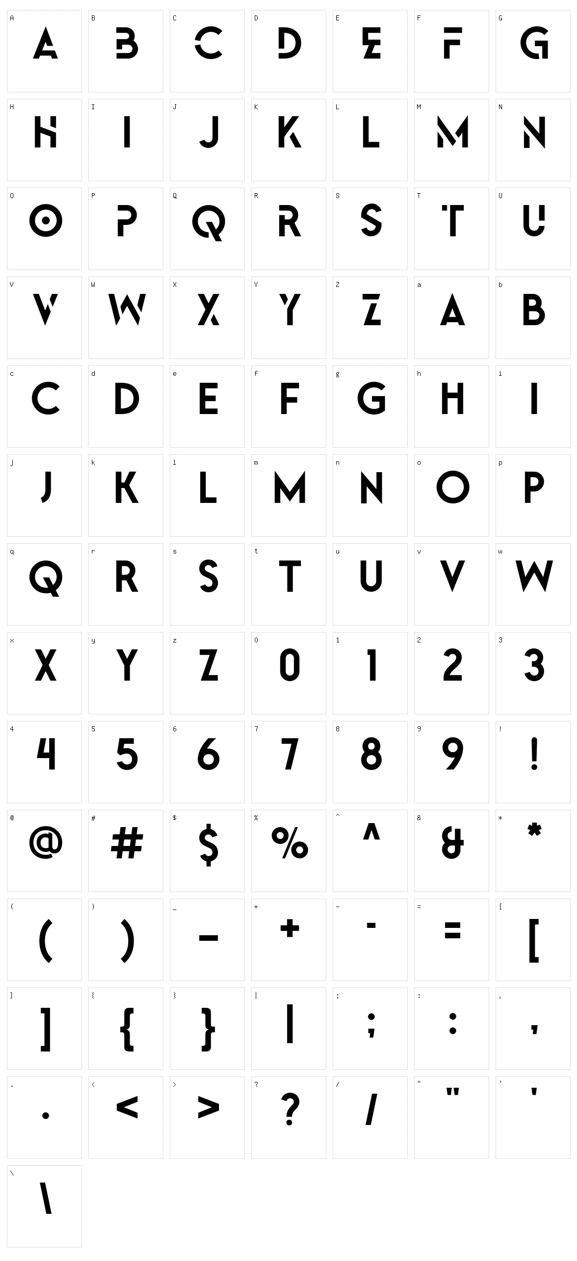 Warzone Character Set