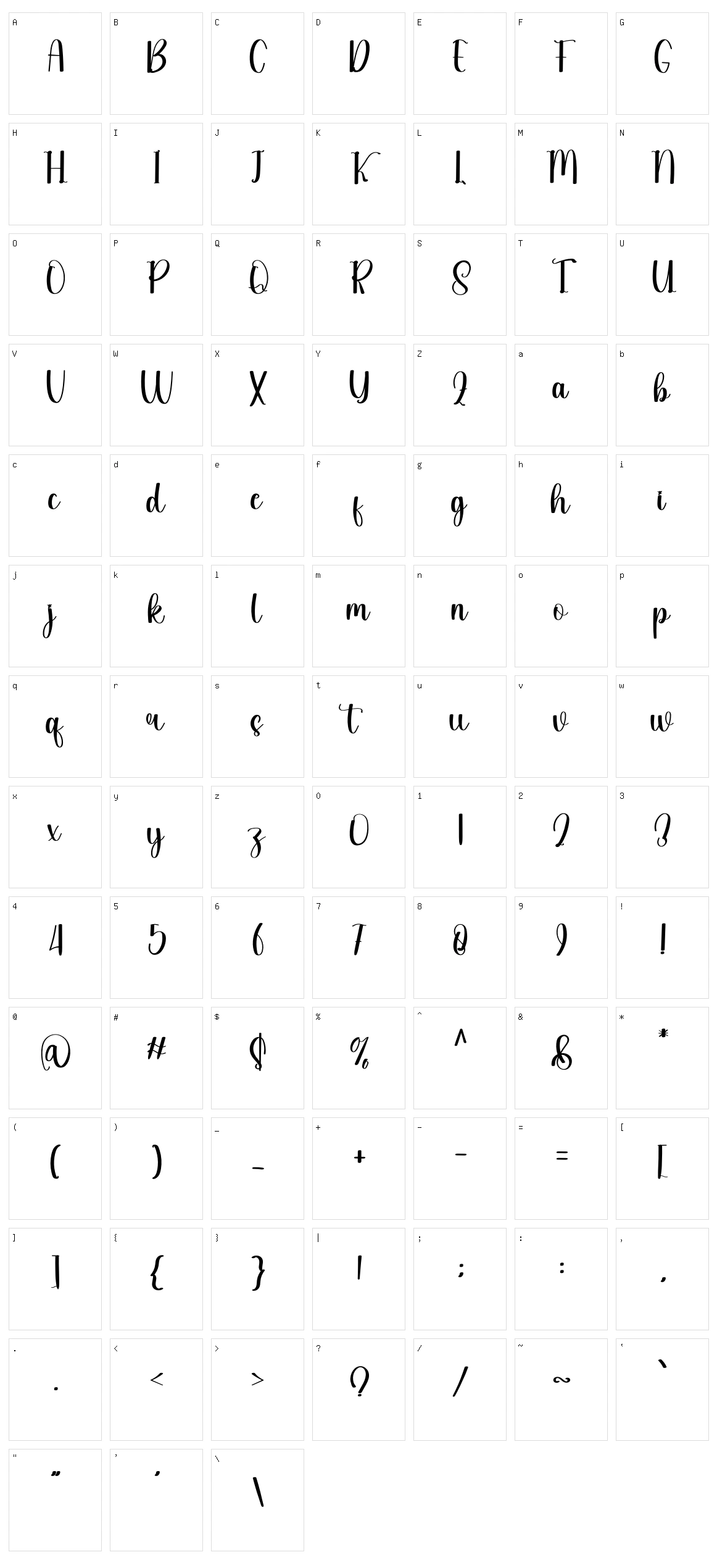 Doubling Character Set