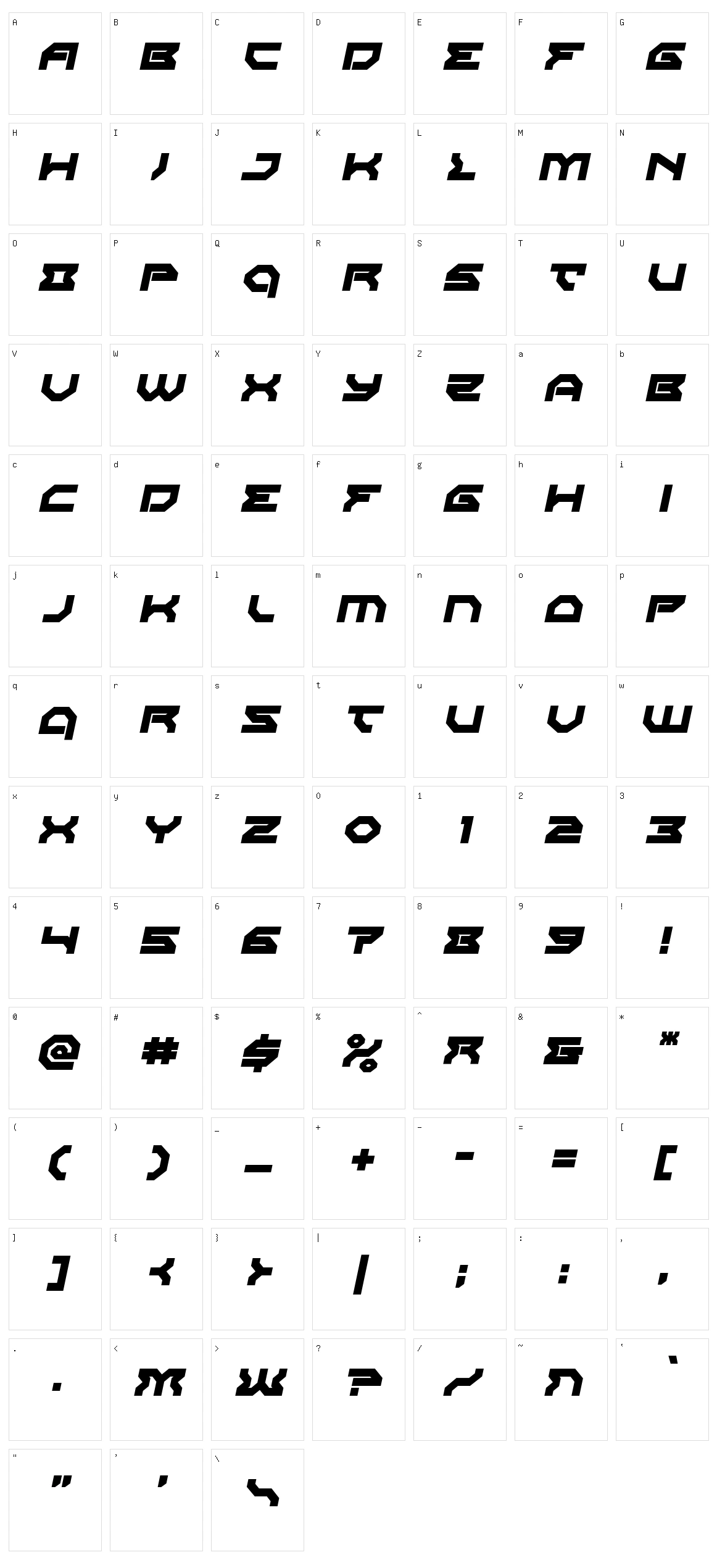 Xeno-Demon Character Set