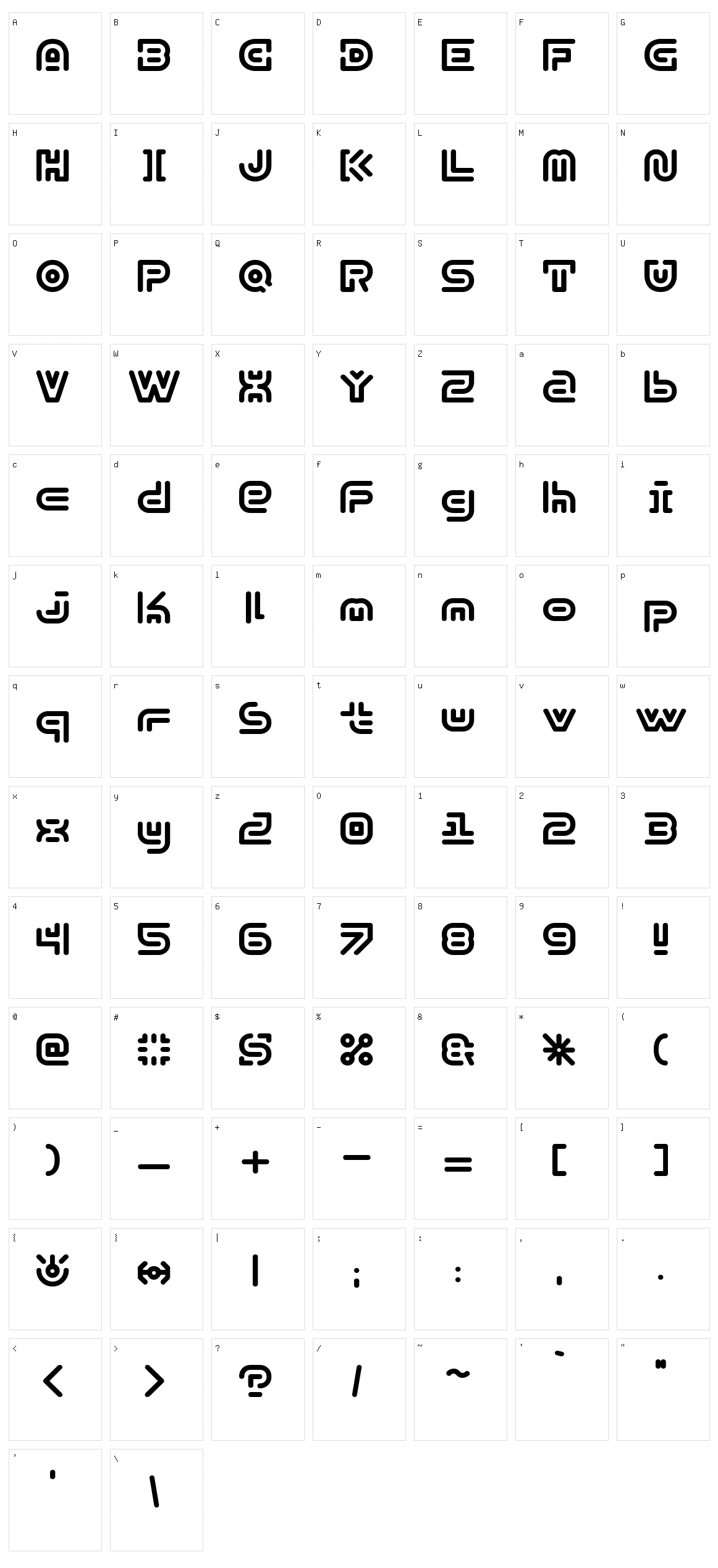 Y2k Subterran Express KG Character Set