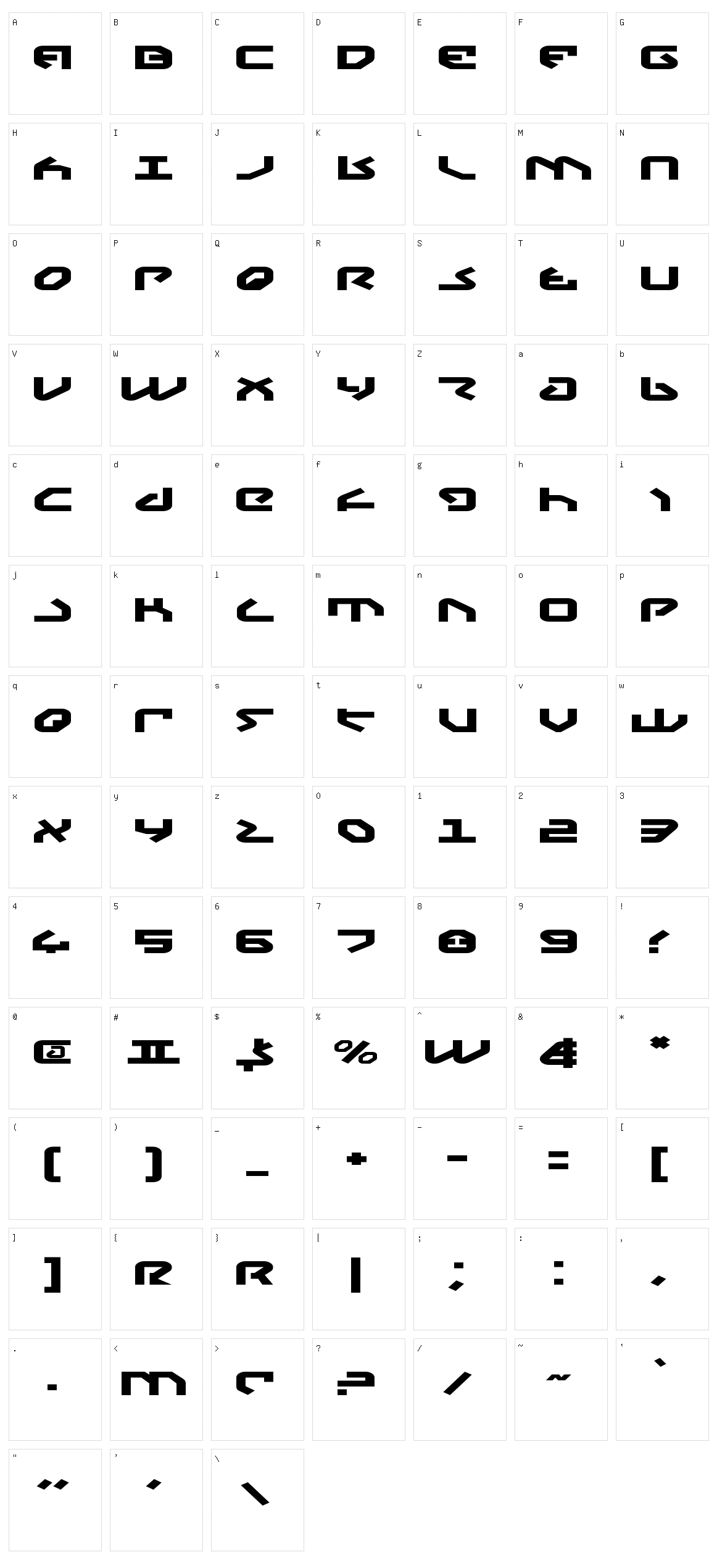 Yahren Character Set