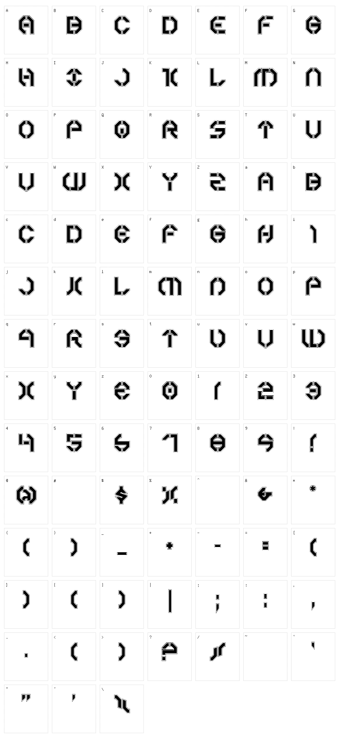 Year 3000 Character Set