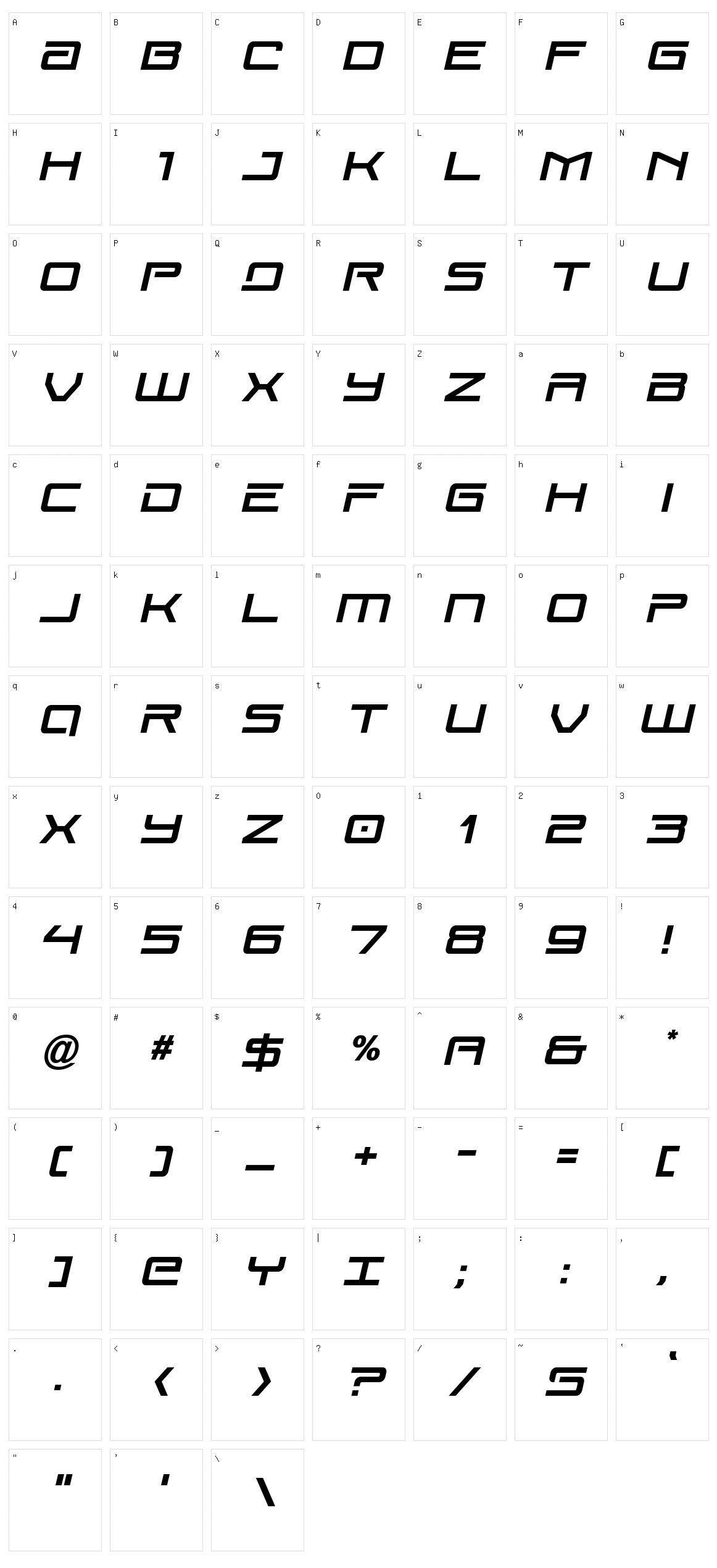 Year One Character Set