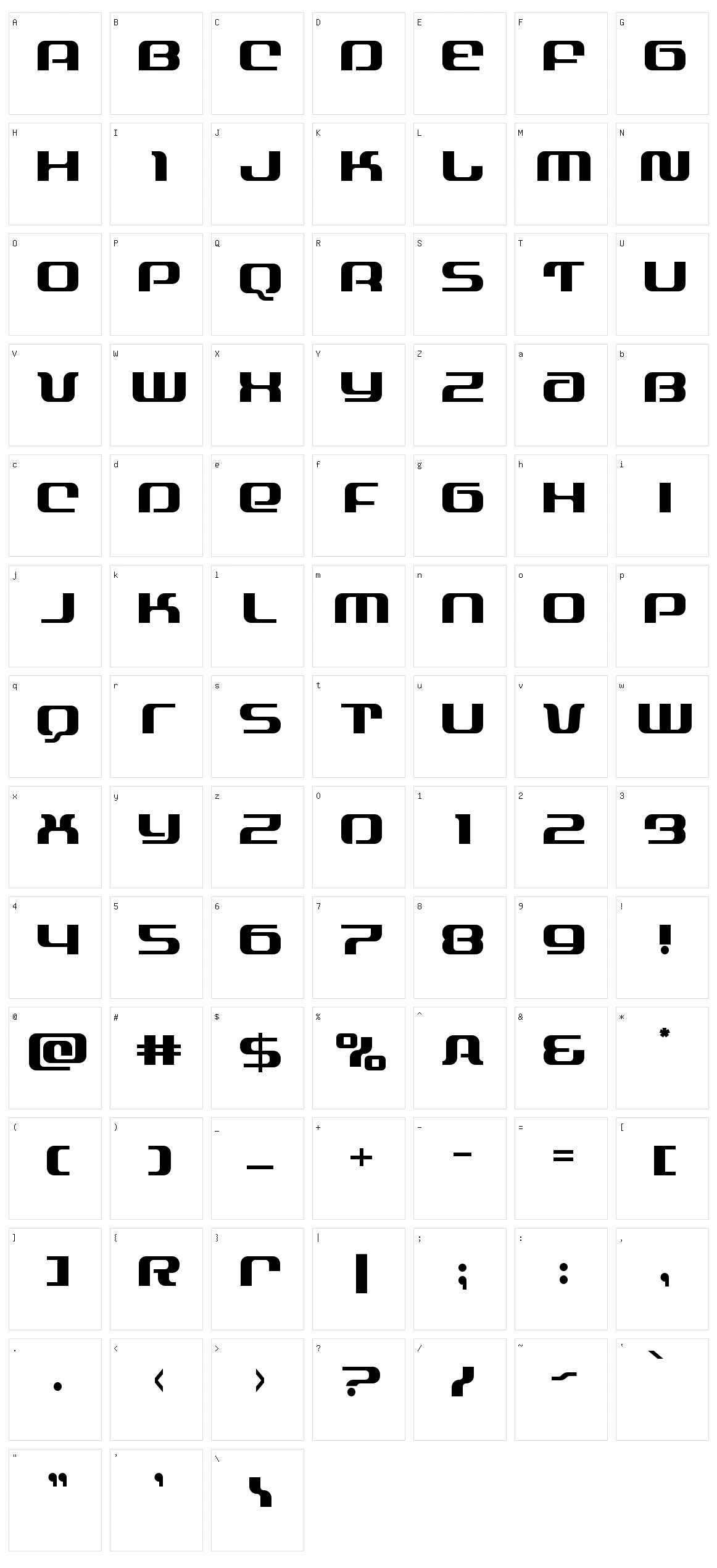 Yeoman Jack Character Set