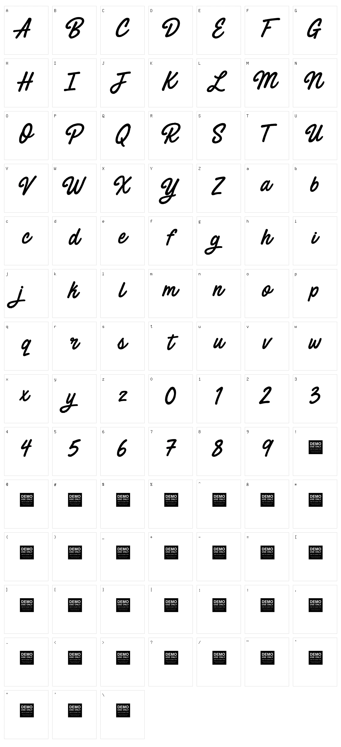 Painted Paradise Character Set