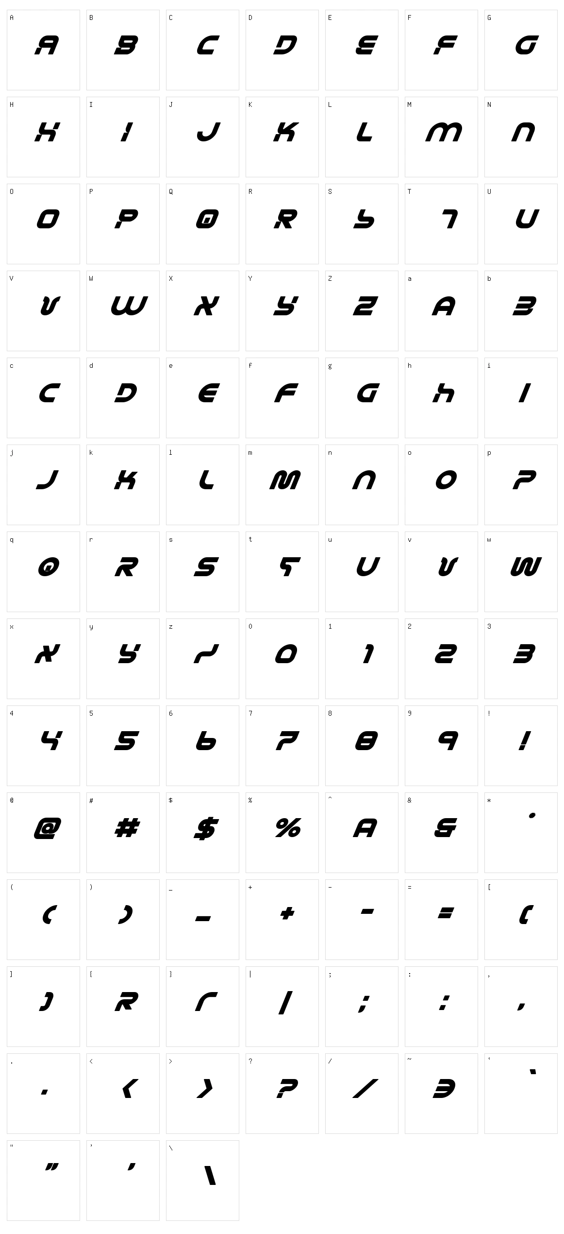 Yukon Tech Character Set