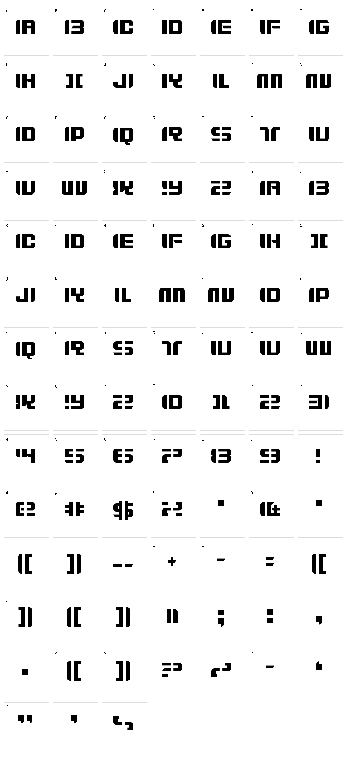 Zdyk Gemini Character Set