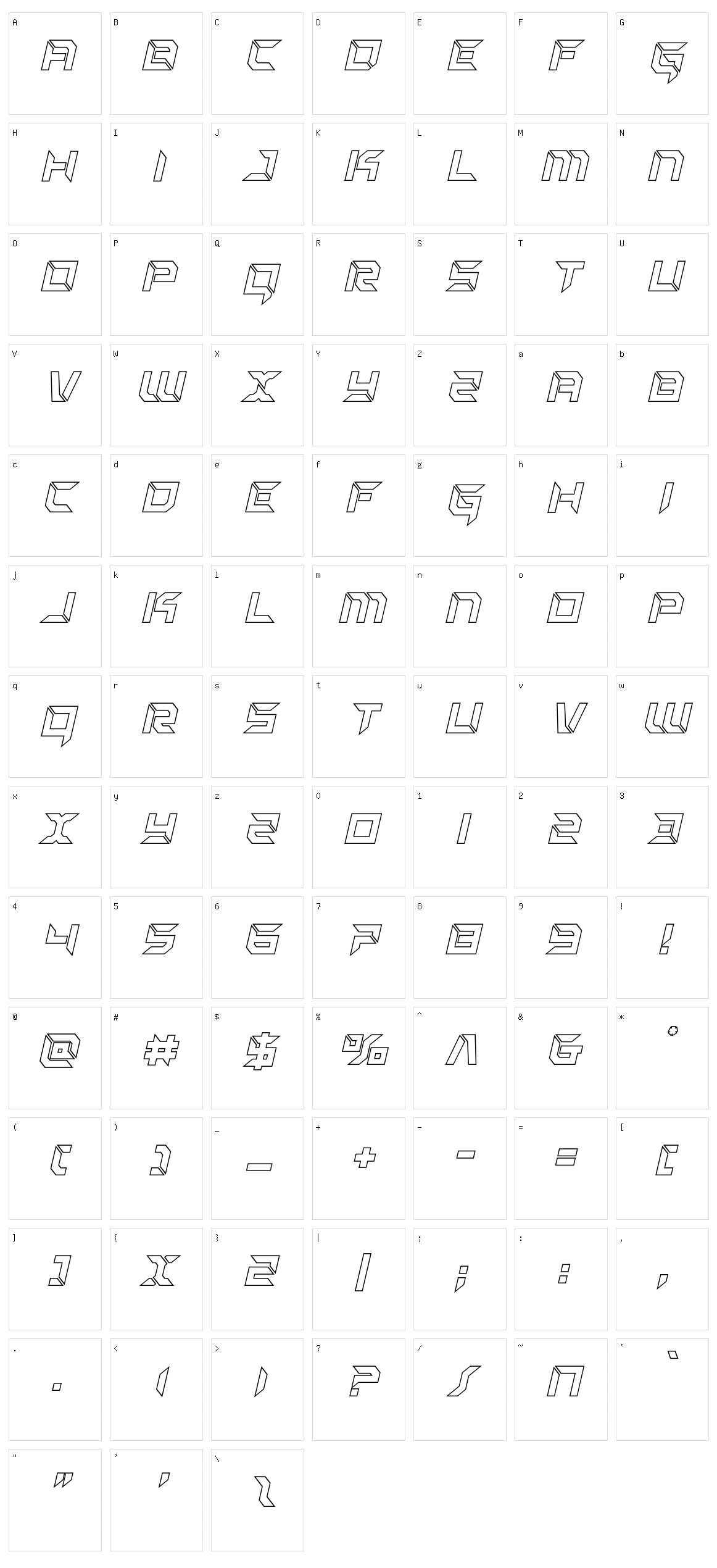 Zero Prime Character Set
