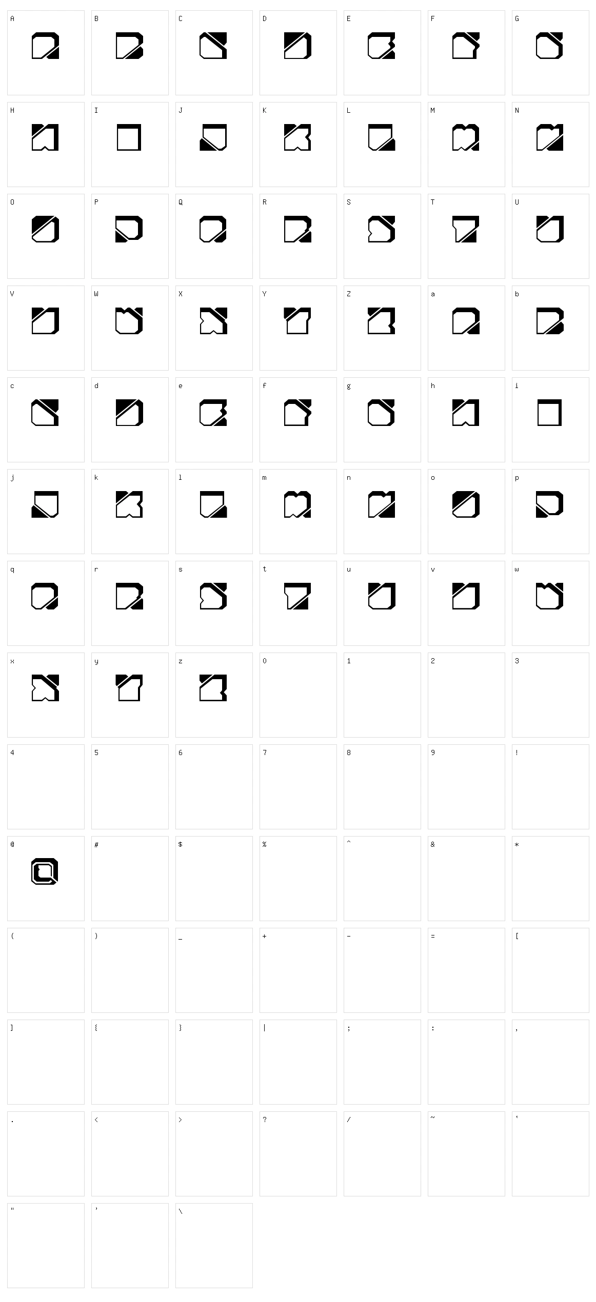 Zuber Future Character Set