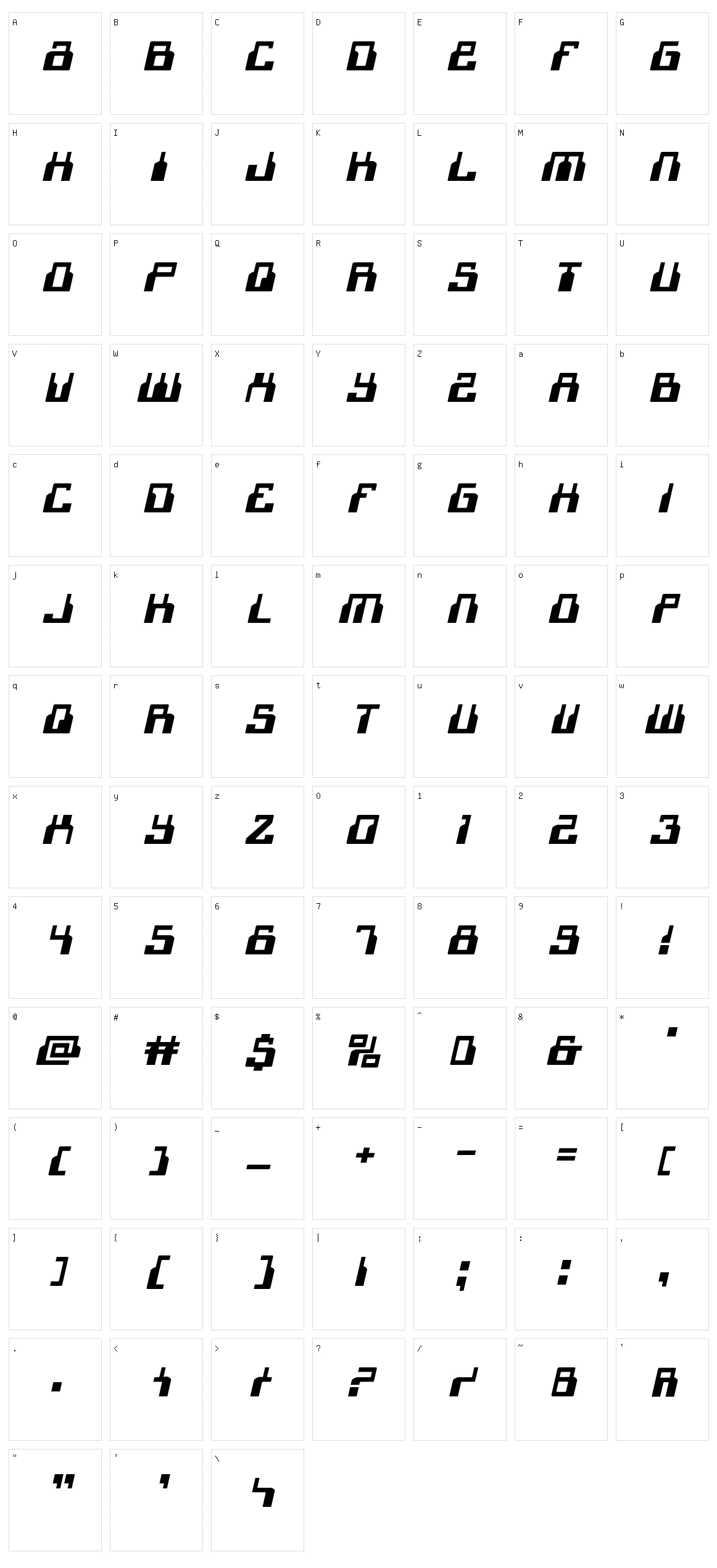 1968 Odyssey Character Set