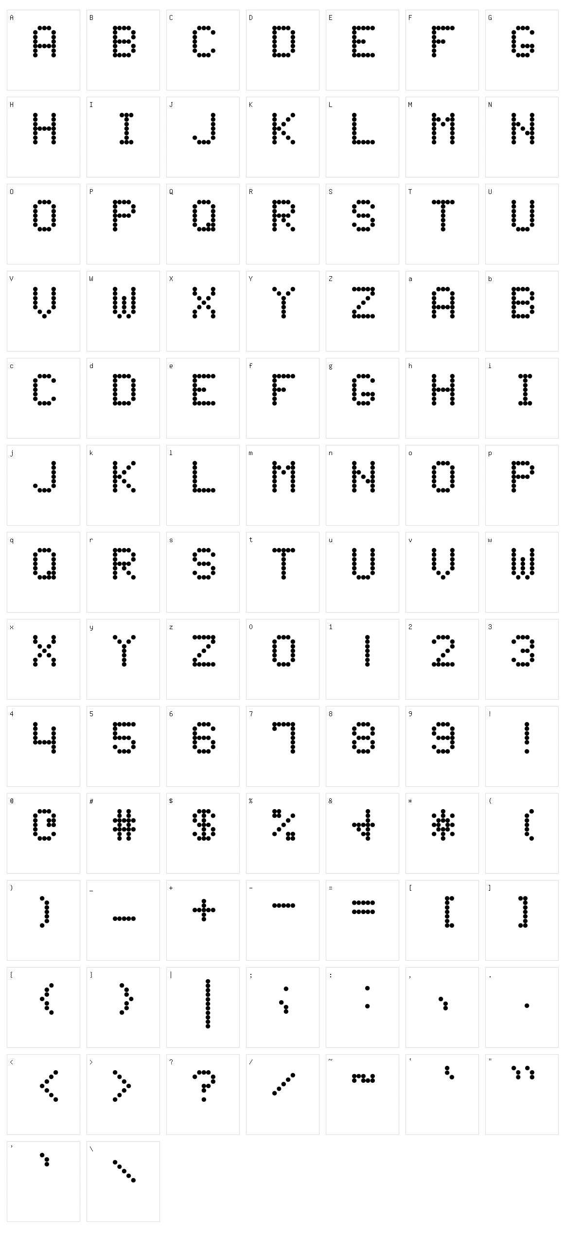 60s Scoreboard Character Set