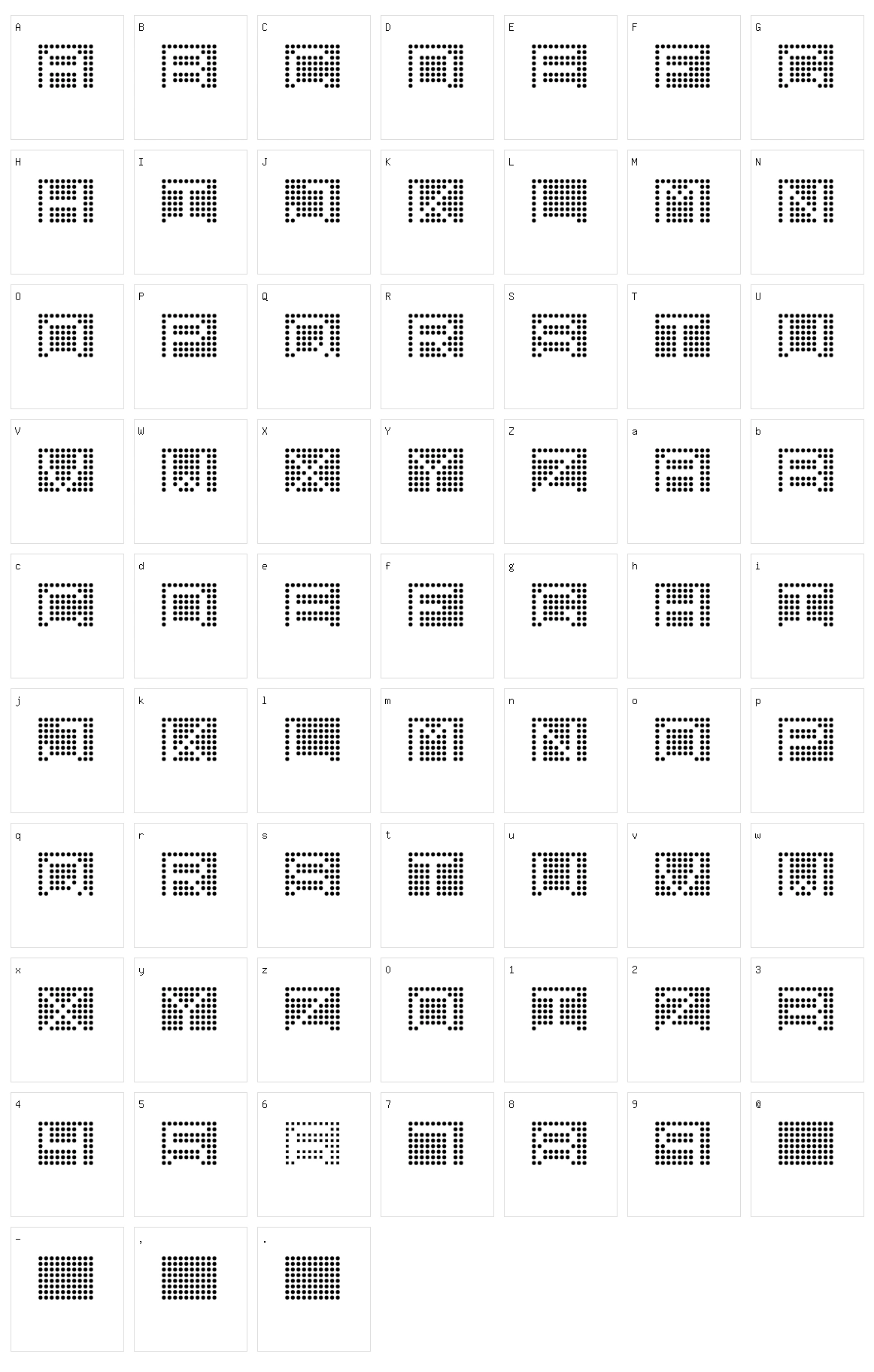 7 Inch Character Set