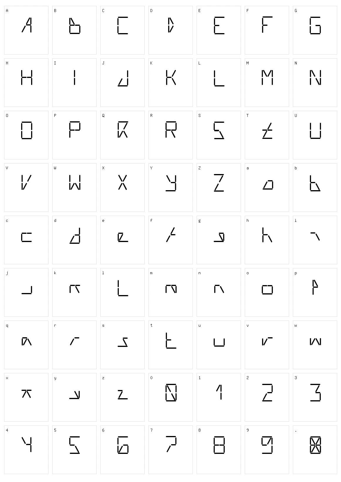 AI Liftled Character Set