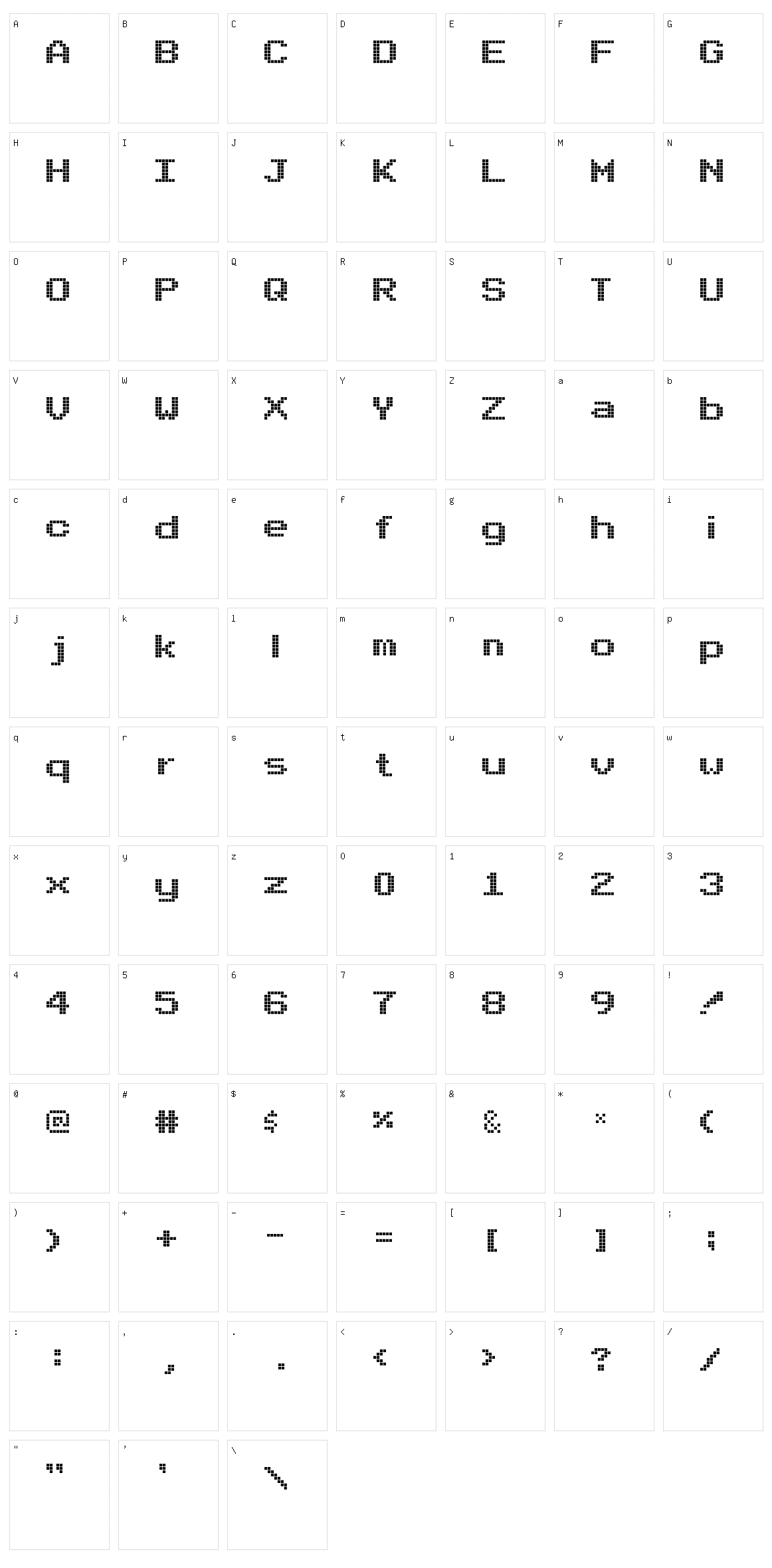 Arcade Character Set