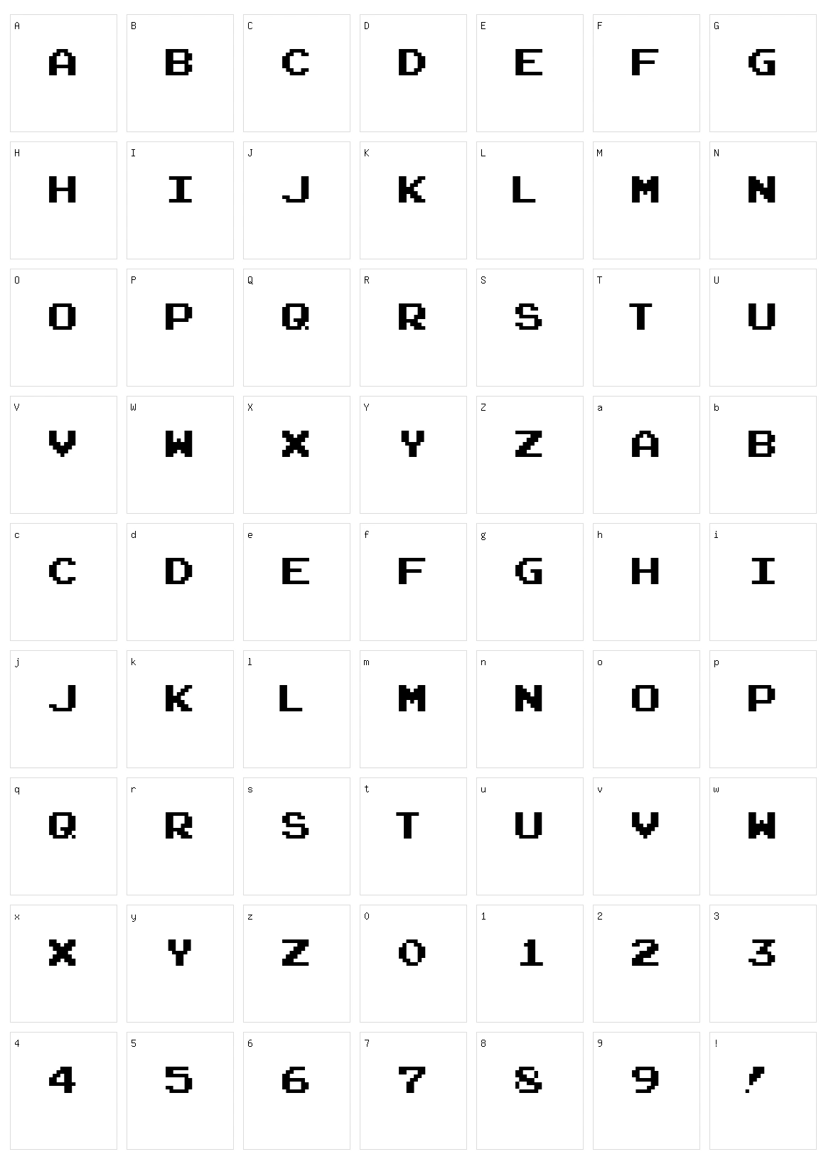 Arcade Classic Character Set