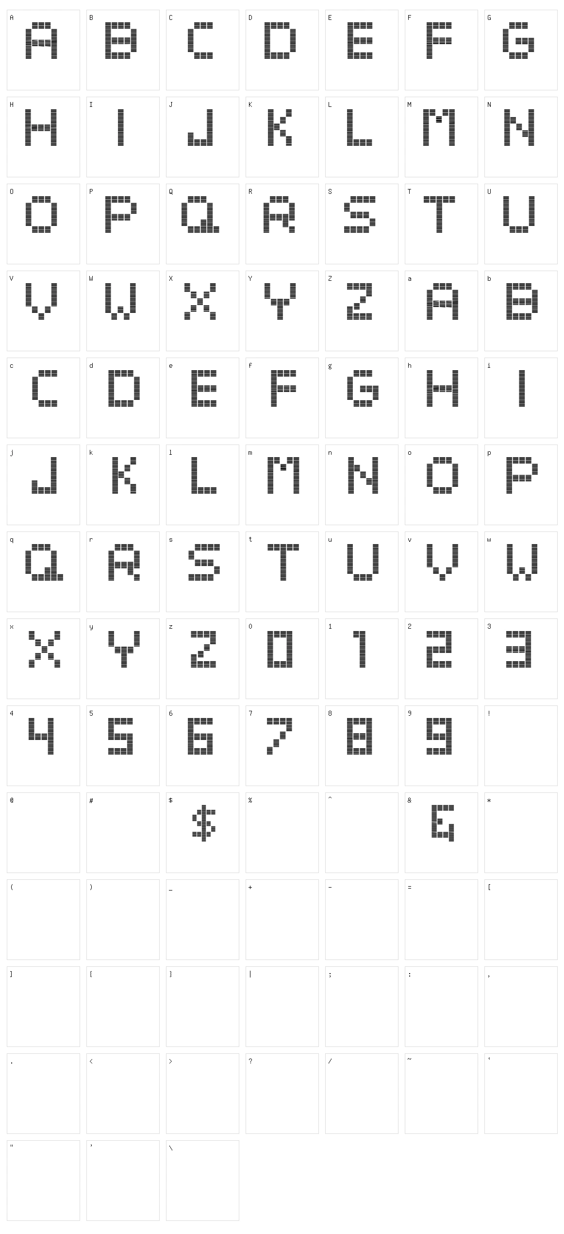 Beato Headline Character Set