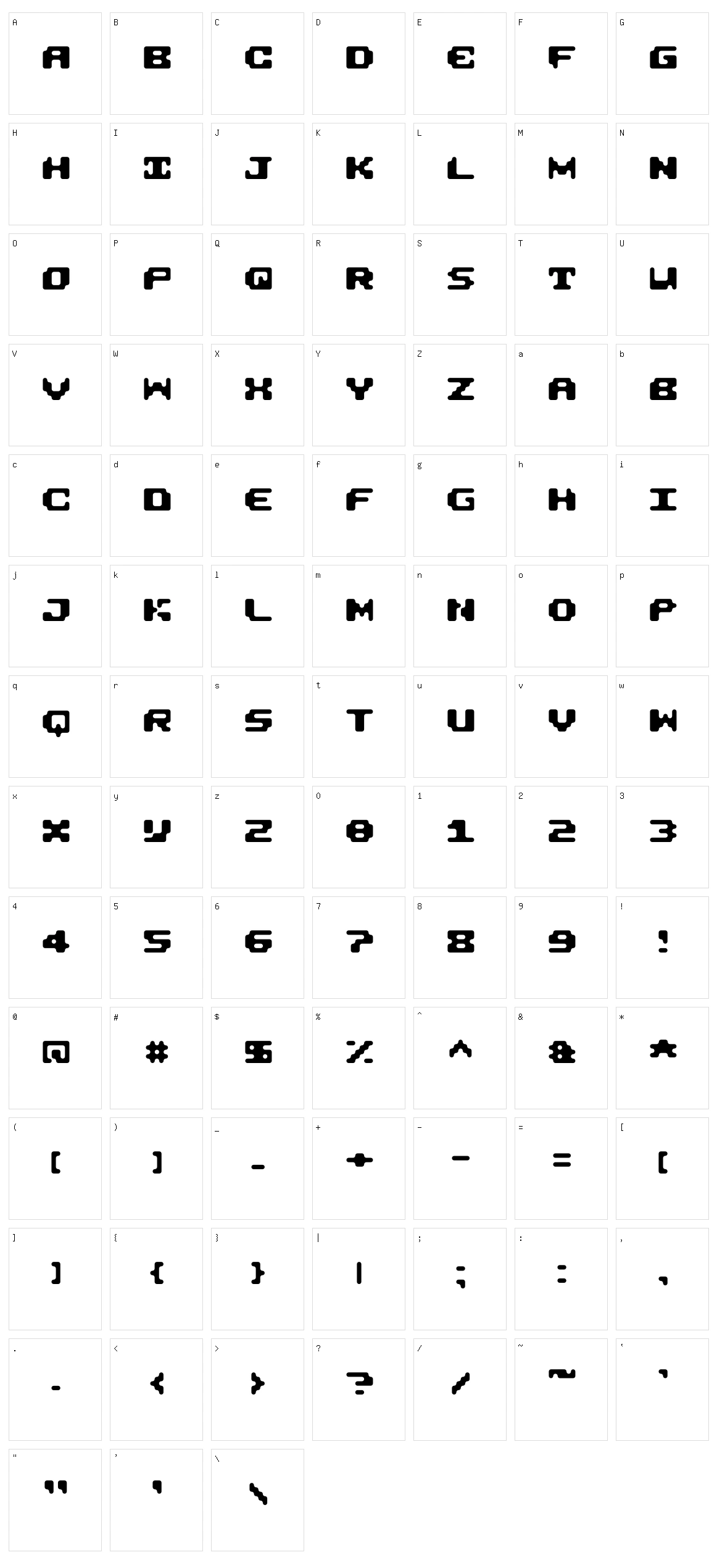 Boba Mono Character Set