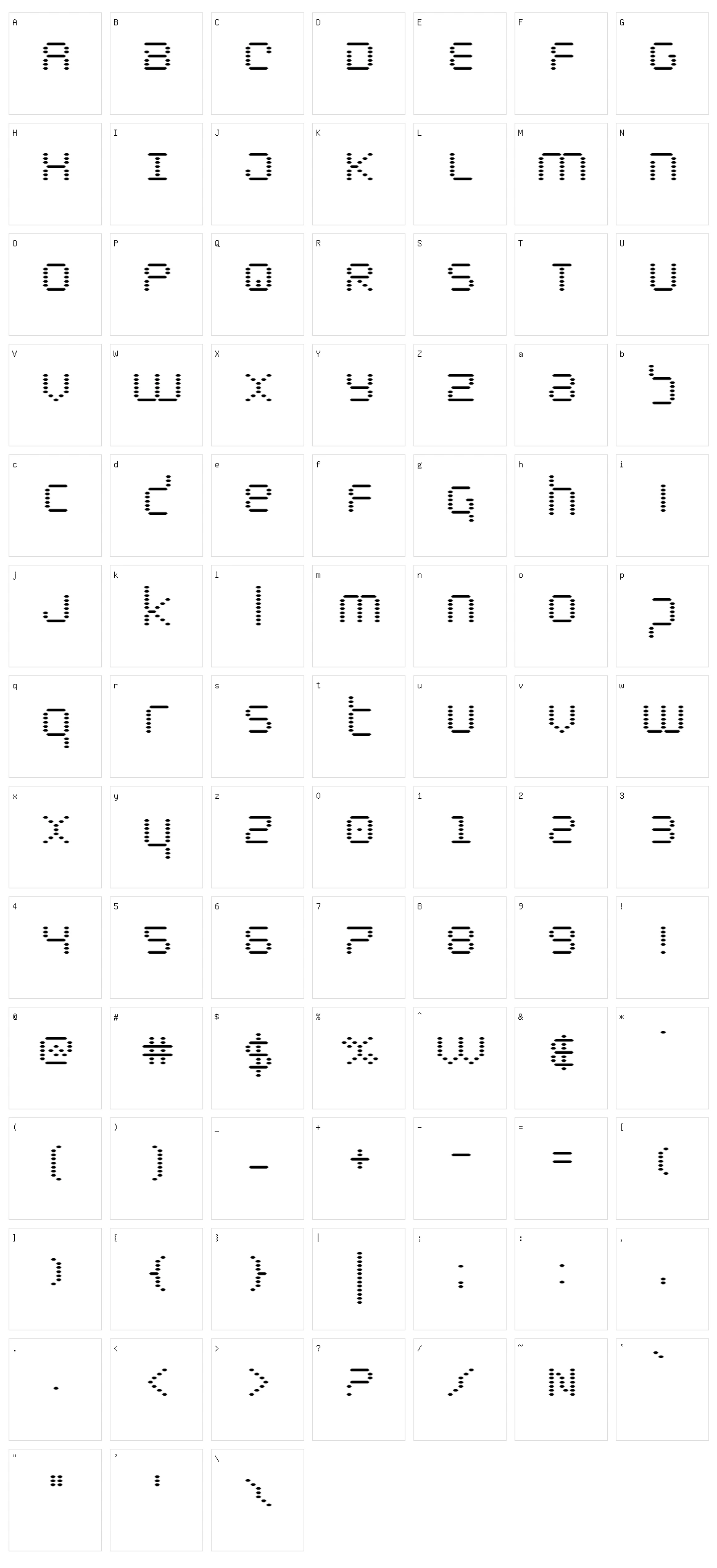Byte Police Character Set