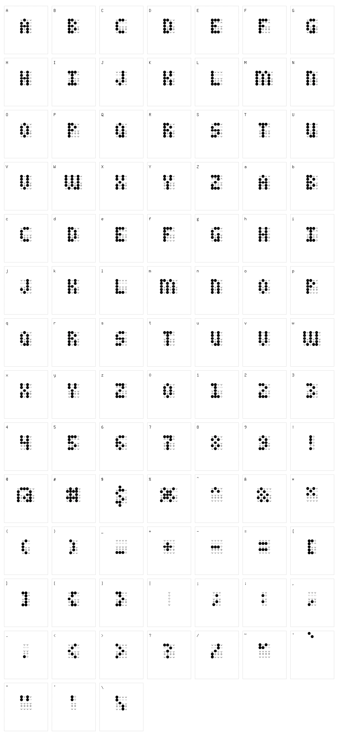 Charaille AOE Character Set