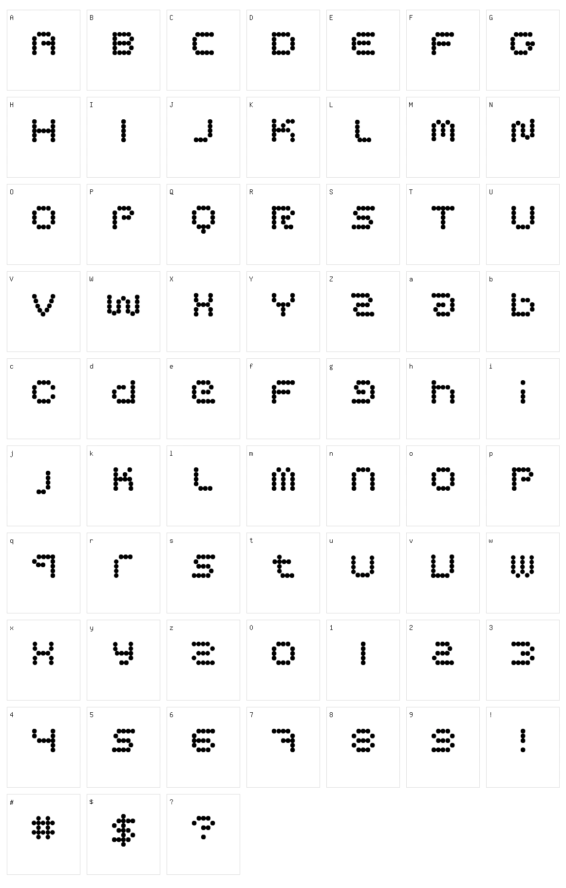 Circle Pixels Character Set