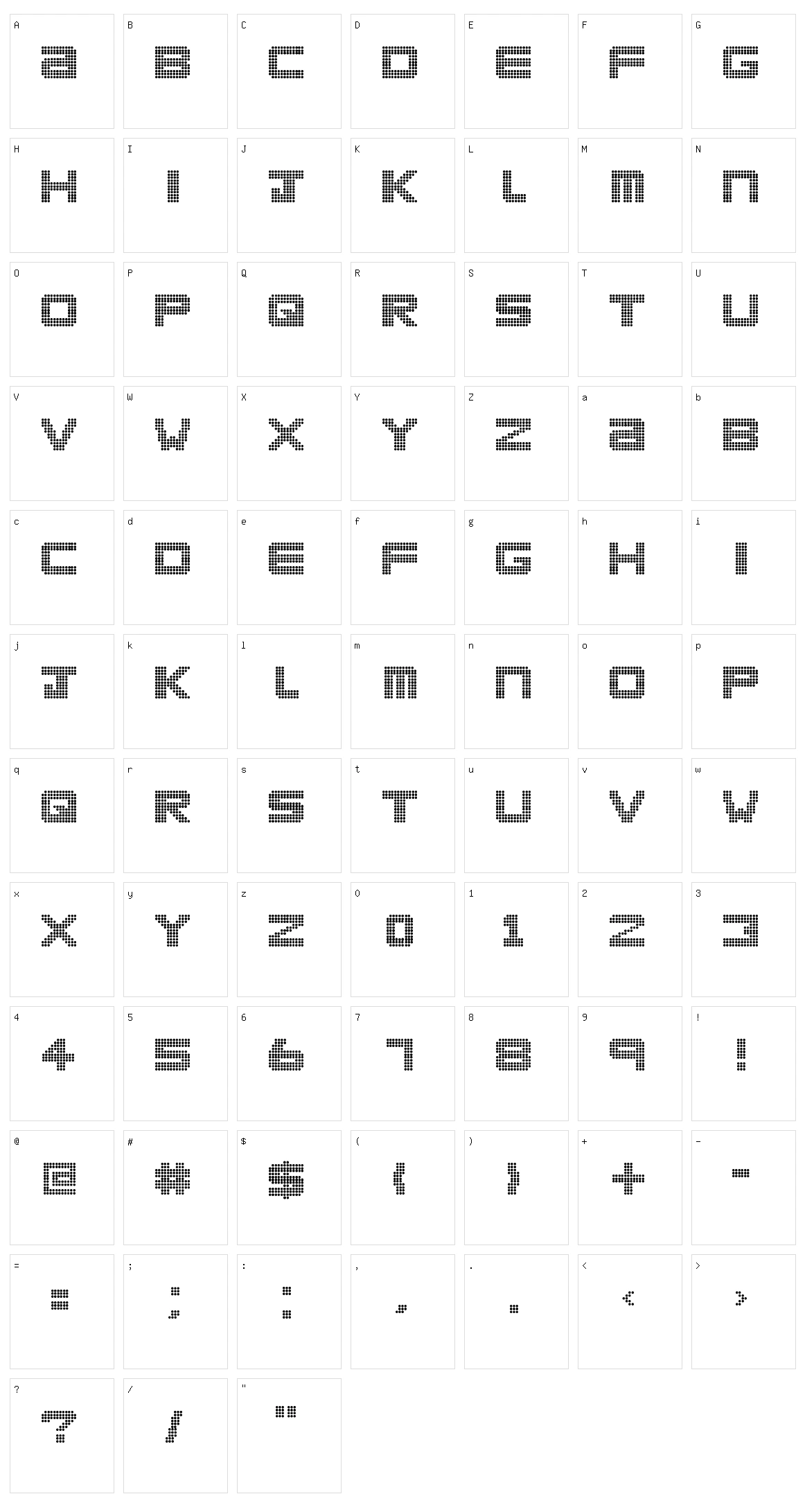 Clubland Character Set