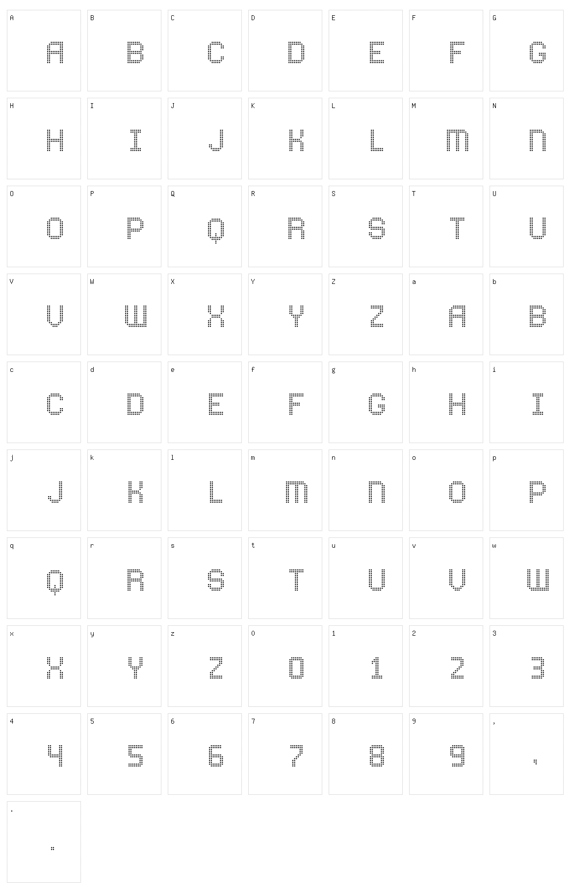 Comodot Round Character Set