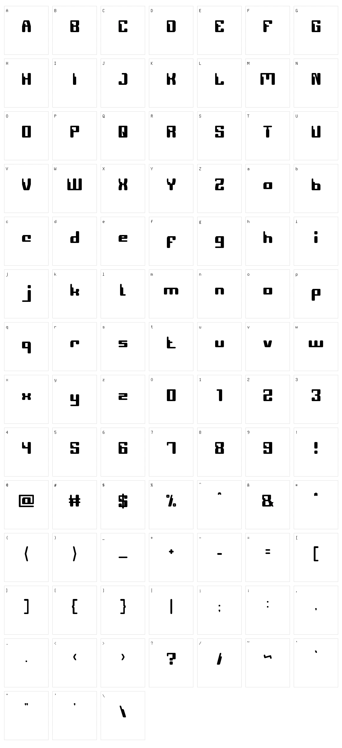 Computer Robot Character Set