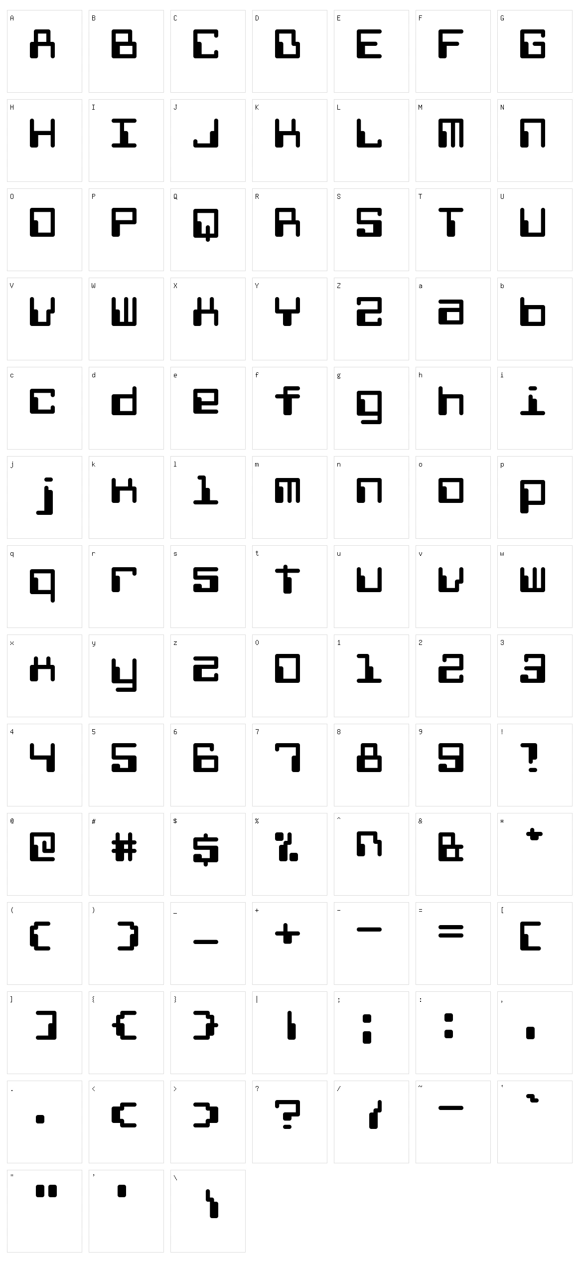 Computo Monospace Character Set