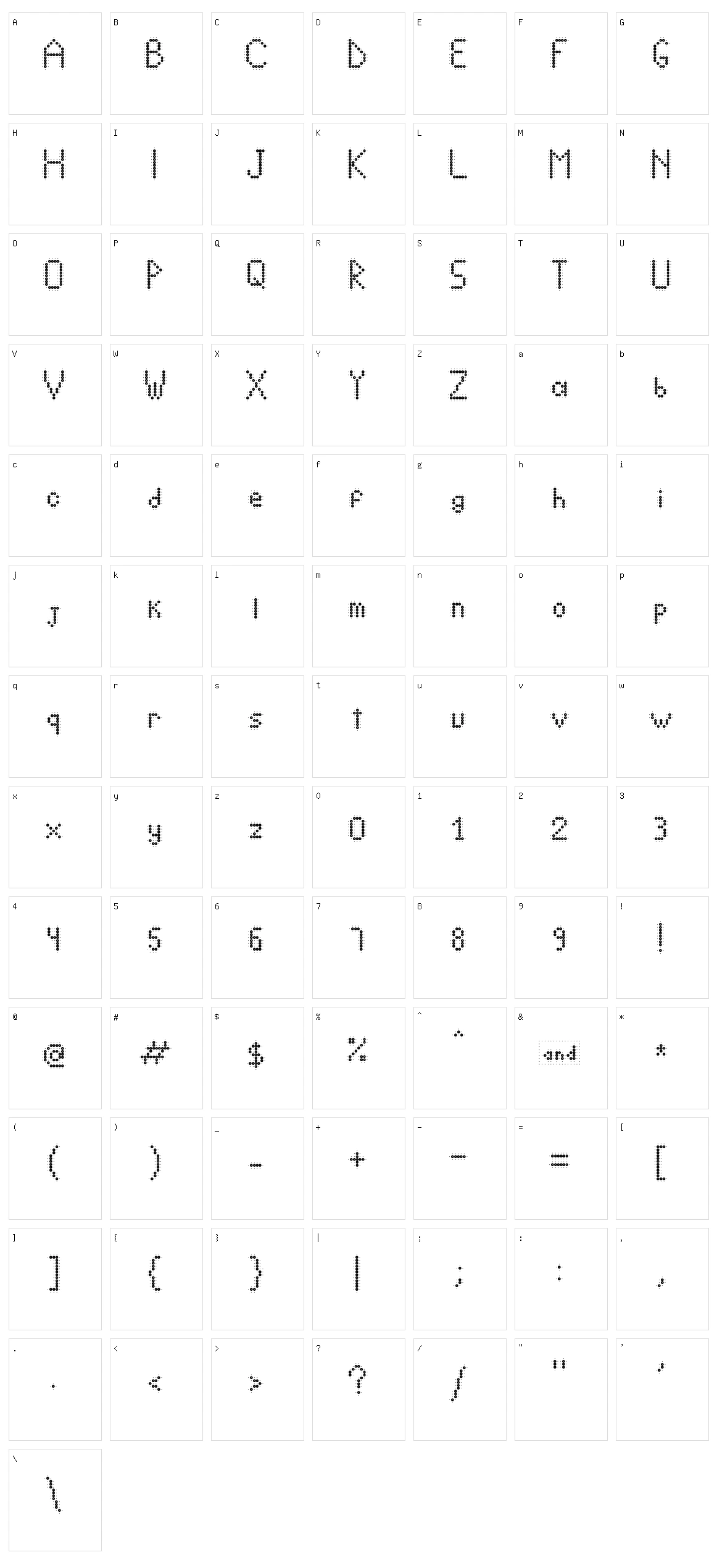 Crystal Lightning Character Set