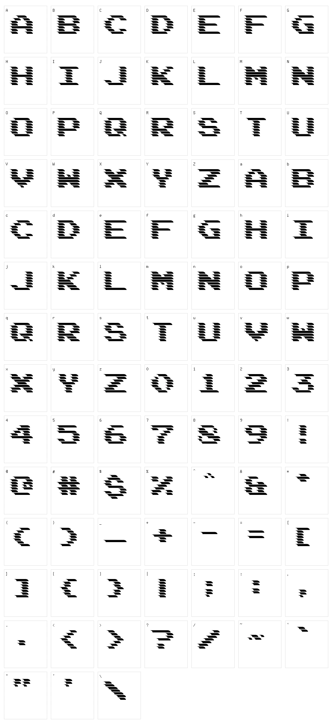 DeadCRT Character Set