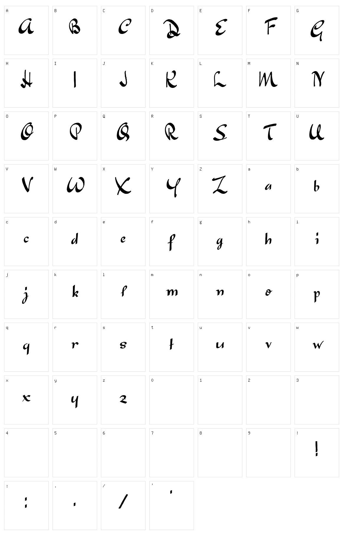Japanese Tourist Character Set