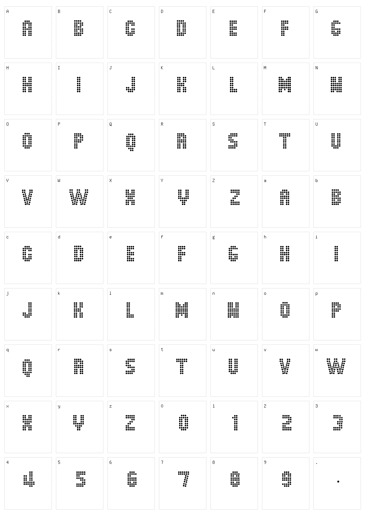 Dot Spot Character Set