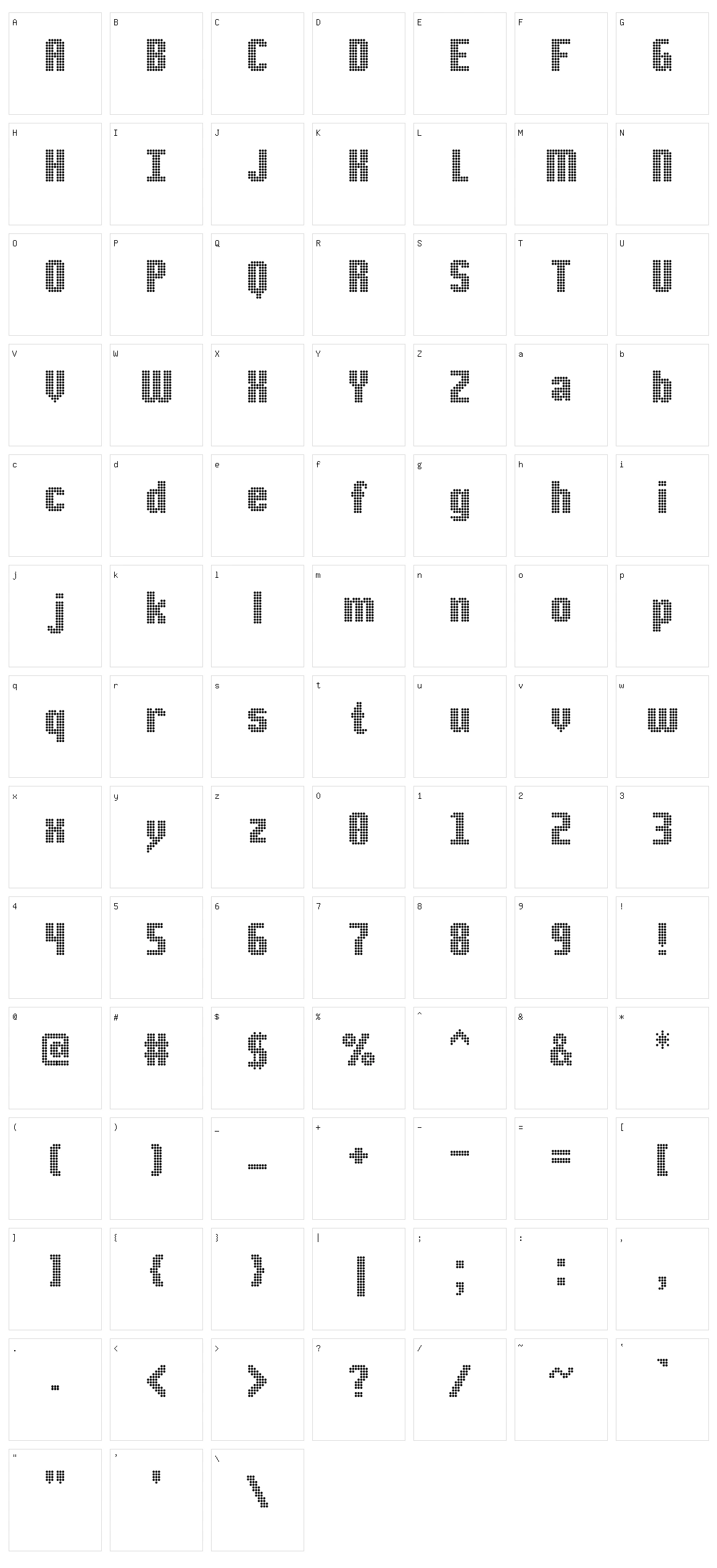 DS Point Character Set